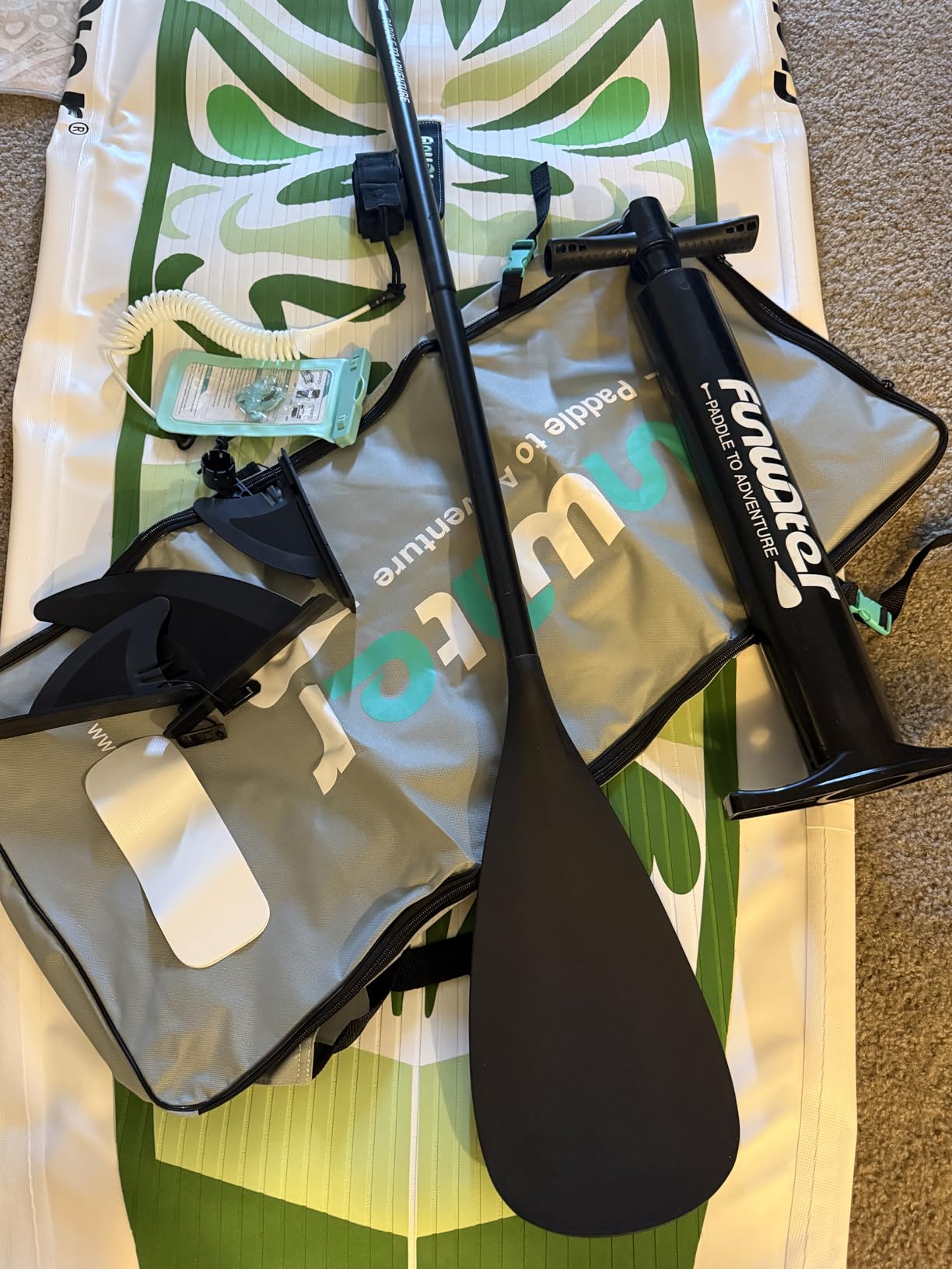 FunWater Inflatable Stand Up Paddle Board with Beginners SUP Accessories | 10'6'' SUP, Anti-Slip EVA Deck, Versatile Yoga/Big Fin Inflatable Paddle Boards for Adults & Youth customer photo 1