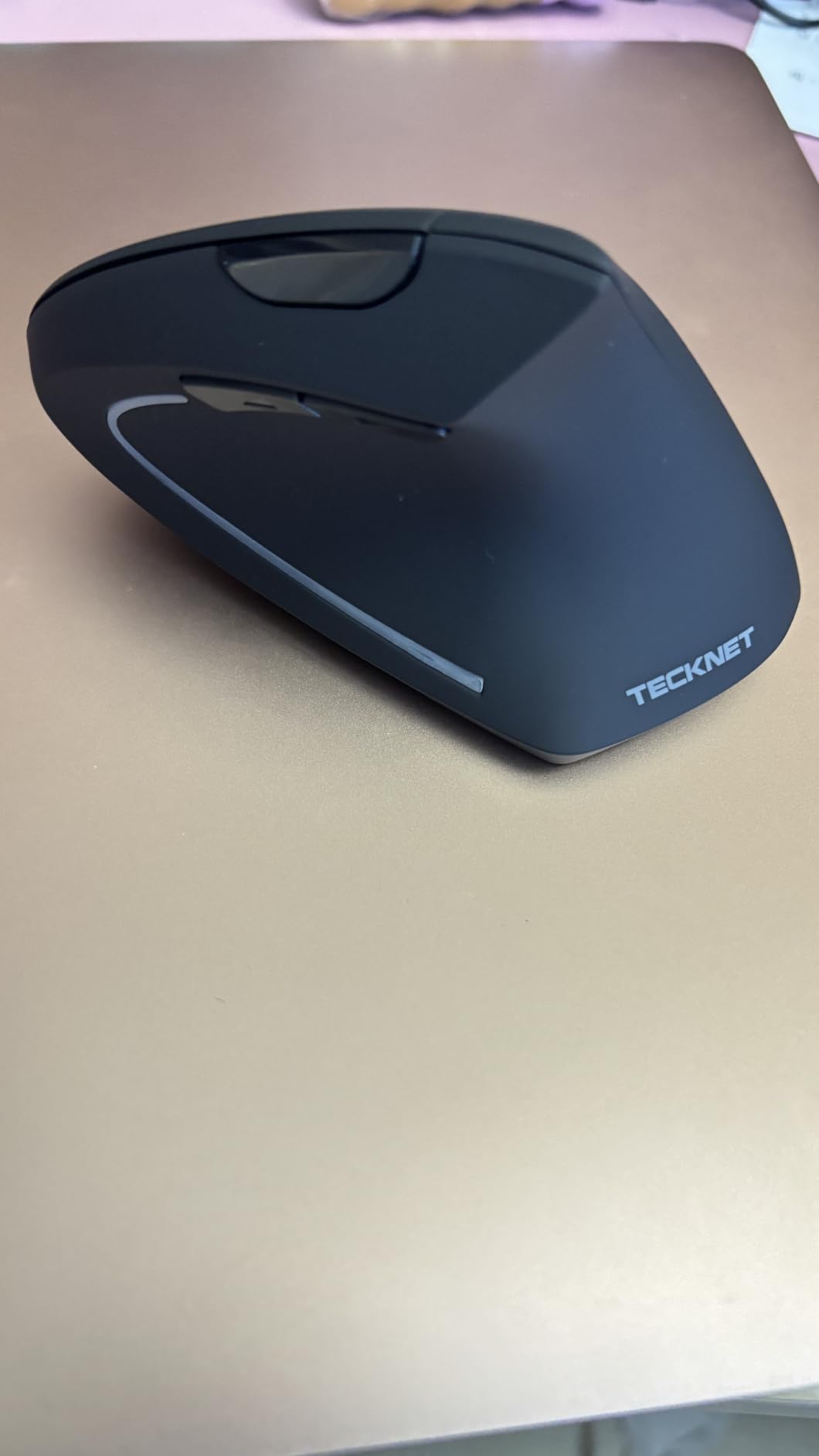 TECKNET Ergonomic Mouse, 4800 DPI Wireless Bluetooth Vertical, 3-Device | Switch Among 3 Devices, 6 DPI Levels, BT 5.0/2.4G USB-A, Quiet Clicks, 6 Buttons, Battery-Powered, Right-Handed, Black customer photo 2