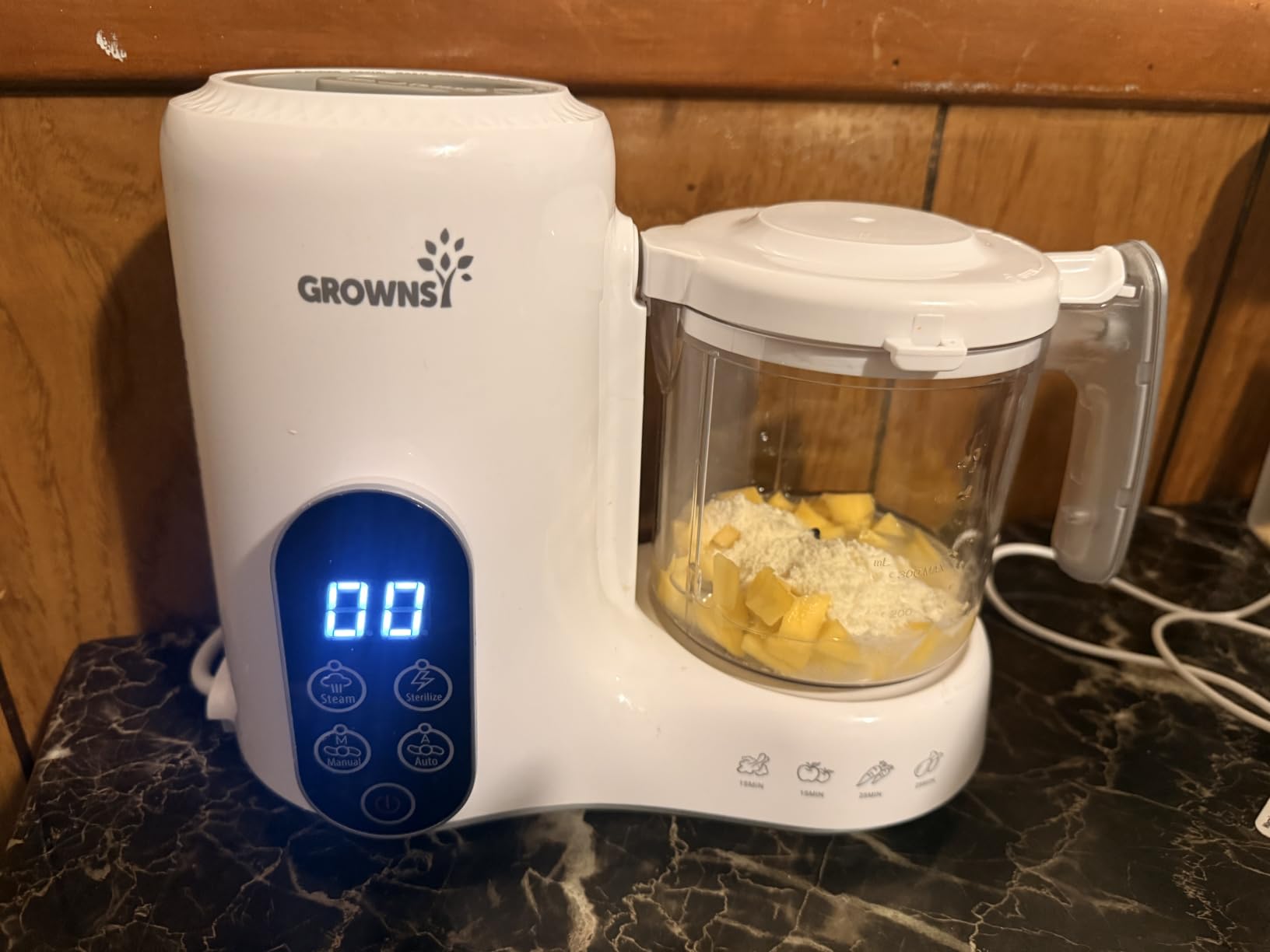 Grownsy Baby Food Maker, Steamer & Blender Baby Food Processor, White customer photo 1
