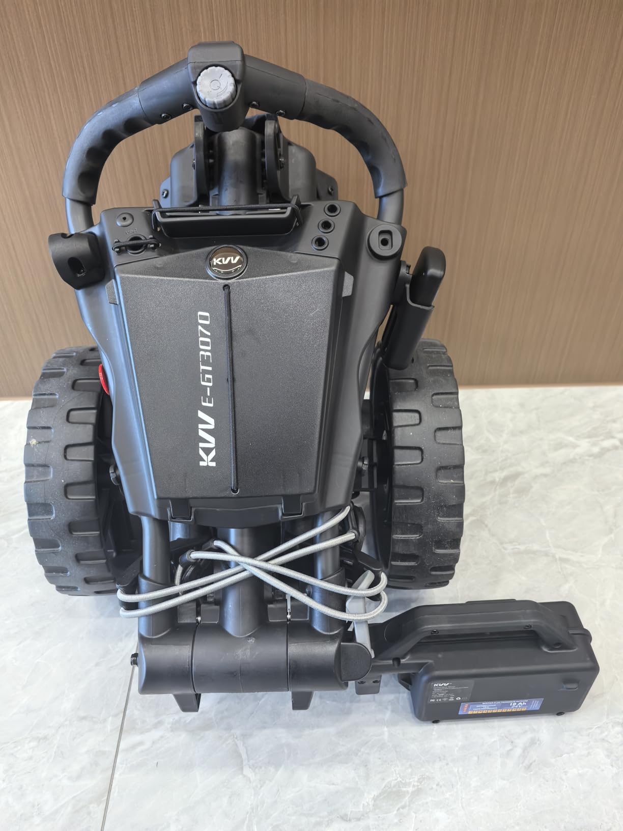 KVV Electric Golf Push Cart with Remote Control, Super Compact and Lightweight Electric Golf Cart, Smallest Folding Size Electric Golf Cart, Suitable for All Terrains (Charcoal) customer photo 1