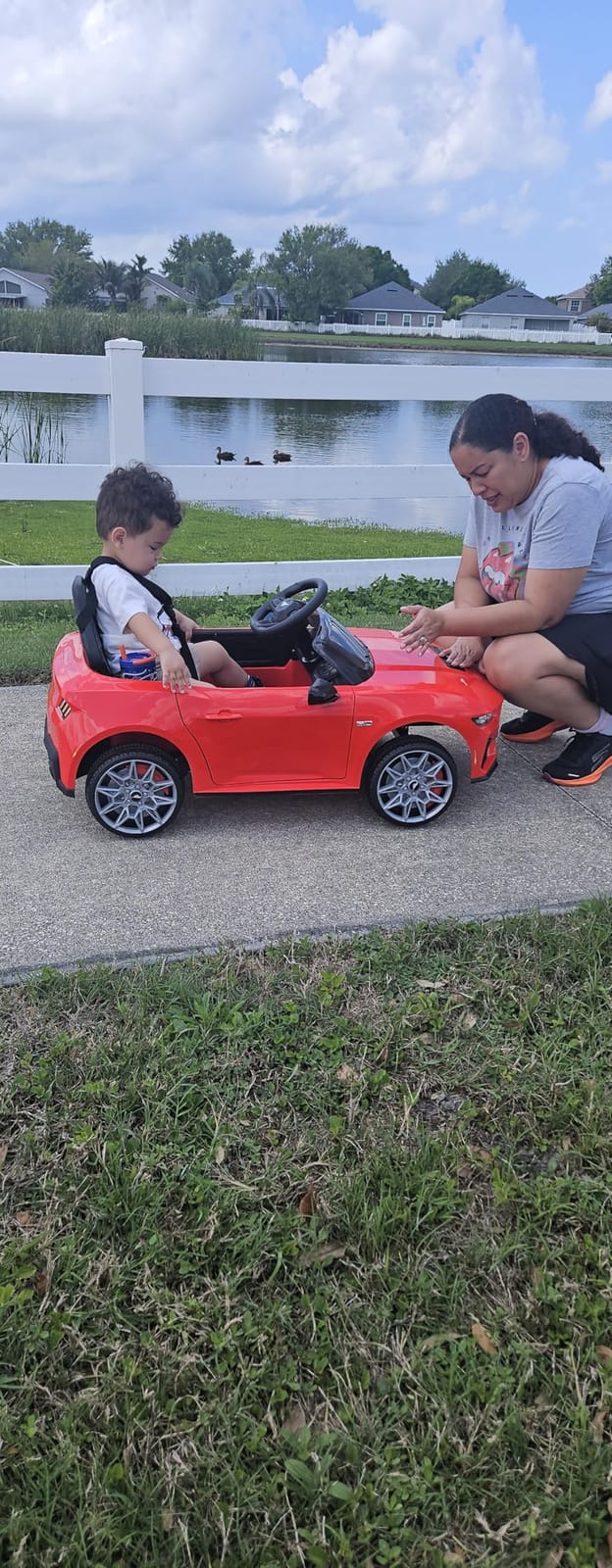 Best Choice Products Kids 12V Electric Ride On Car Officially Licensed Ford Mustang w/Parent Control, LED Lights, 2 Speeds, Bluetooth - Red customer photo 2