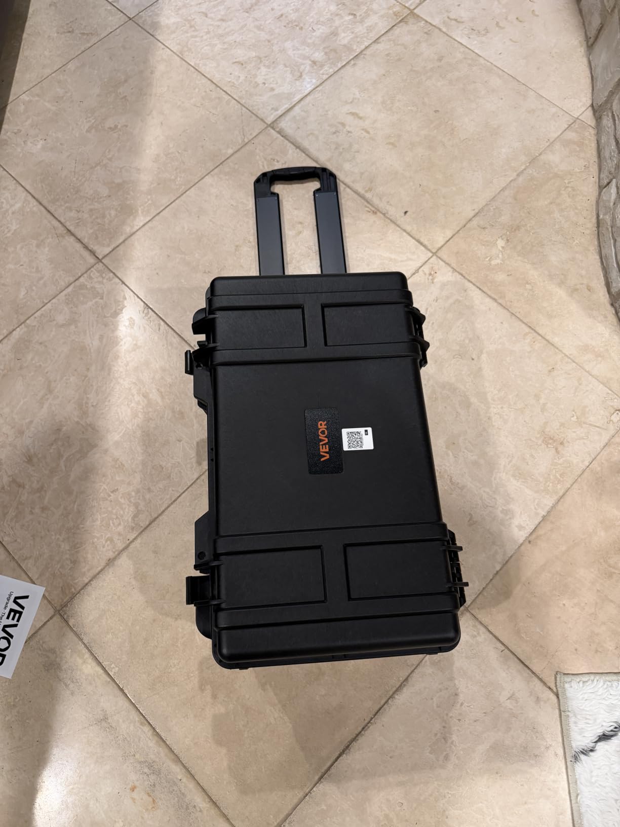 VEVOR Weatherproof Hard Case, Heavy Duty Protective Dry Box with Pre-cut Foam, Retractable Pull Handles for Travel, Hunting, Military, Tactical, IP67 Waterproof Case for Cameras (14.96x11.81x5.51) customer photo 2