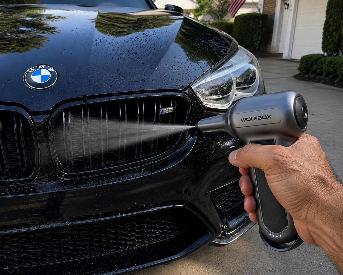 WOLFBOX MF100 Compressed Air Duster, 150000RPM Turbo Fan, 45 m/s Airflow | 3-Gear Adjustable Speed, Type-C Fast Charging, Lightweight 0.66 lb, 5 Nozzles & 2 Brushes, For Computer Keyboard Car Outdoor customer photo 2