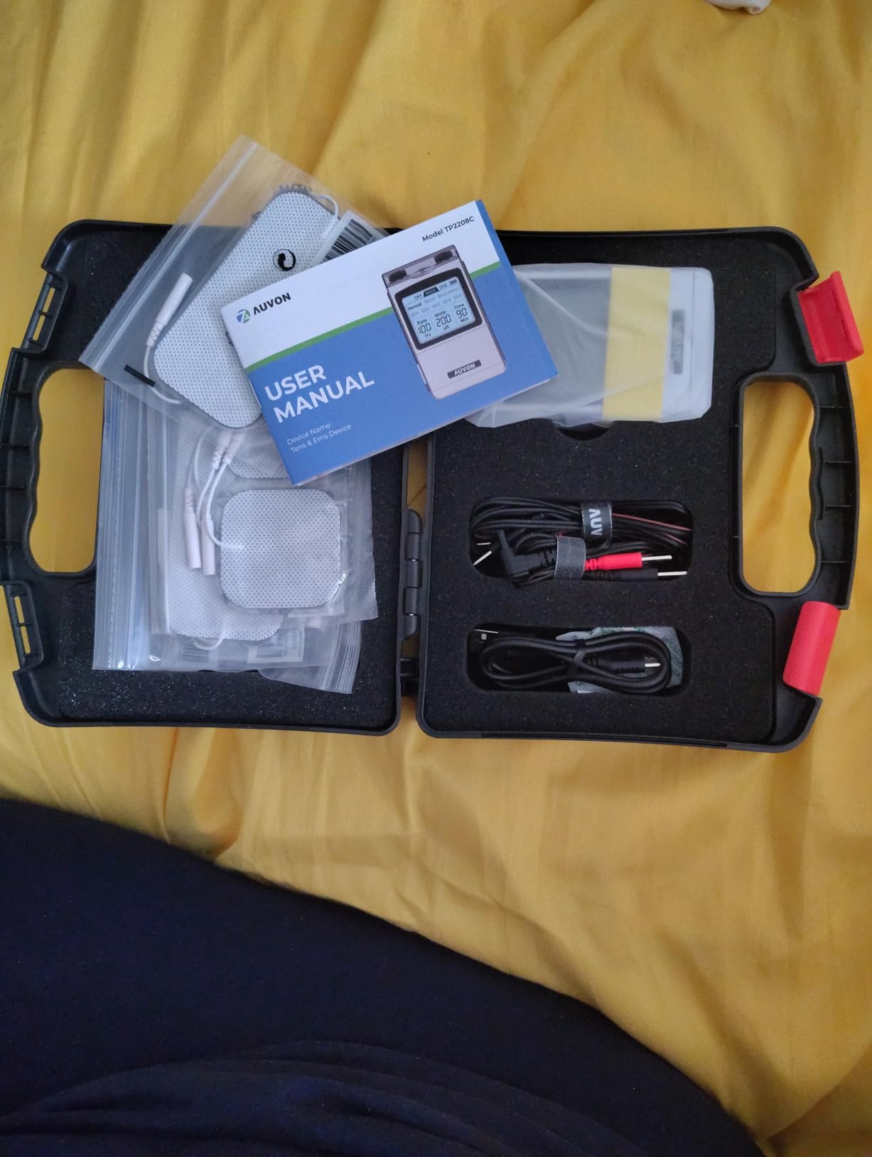 Rechargeable Digital TENS Unit Muscle Stimulator, Customizable 8-Mode | TENS Machine with 40 Levels for Gradual Neck, Shoulder, Back Pain Relief, 600 mAh Battery Life, 12 Electrodes, A Carry Case customer photo 1