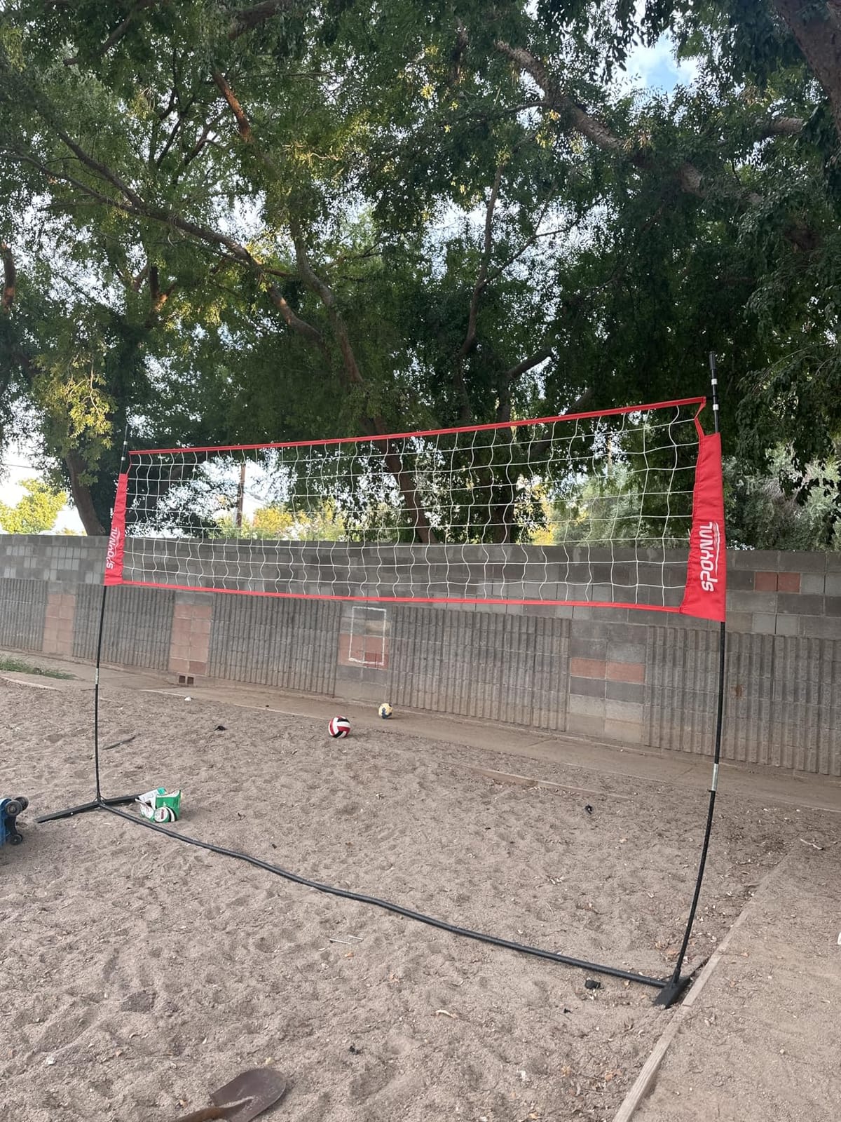 SPOYNAL 12/20 FT Portable Volleyball Net, Freestanding, Adjustable Height | Sets up in 5-10 minutes; includes PU volleyball, pump and carry bag for backyard, beach, gym, garage and indoor/outdoor play customer photo 1