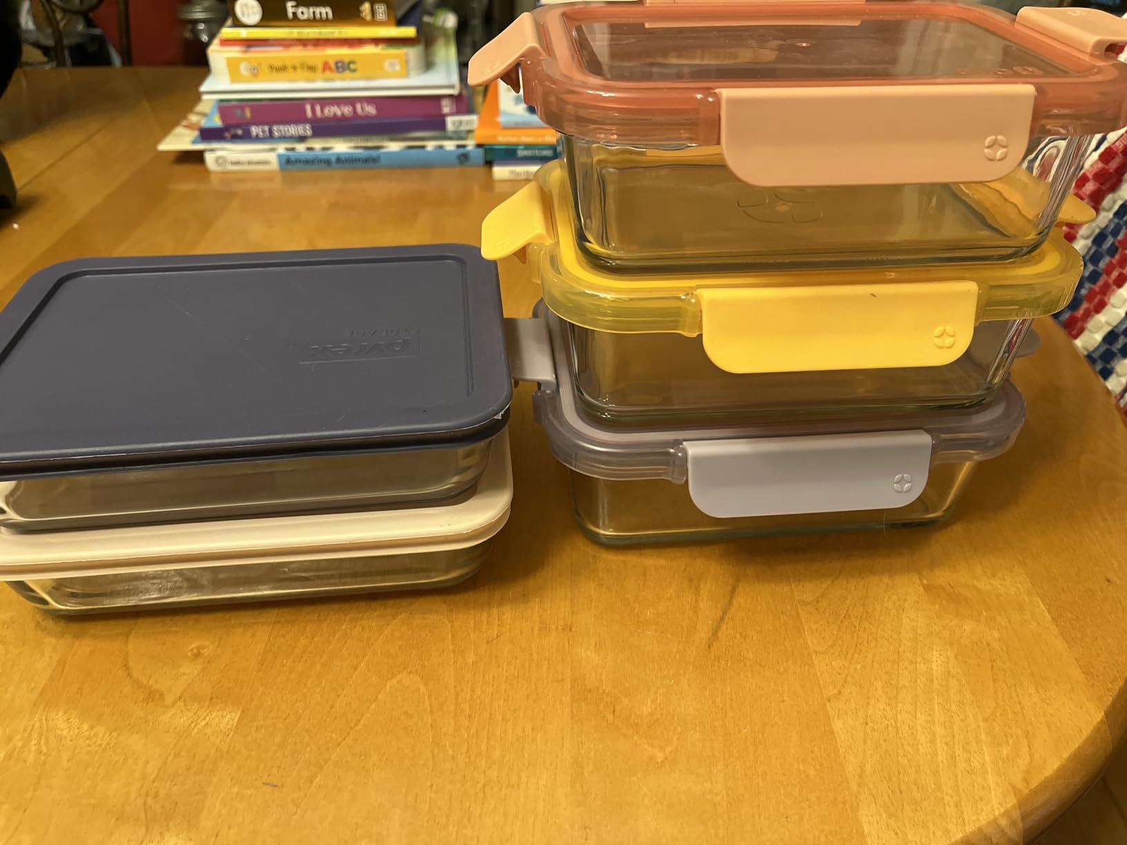 Ello Color Lock 3.4 Cup Glass Meal Prep Containers & Lids, 5 Pack, Desert customer photo 1