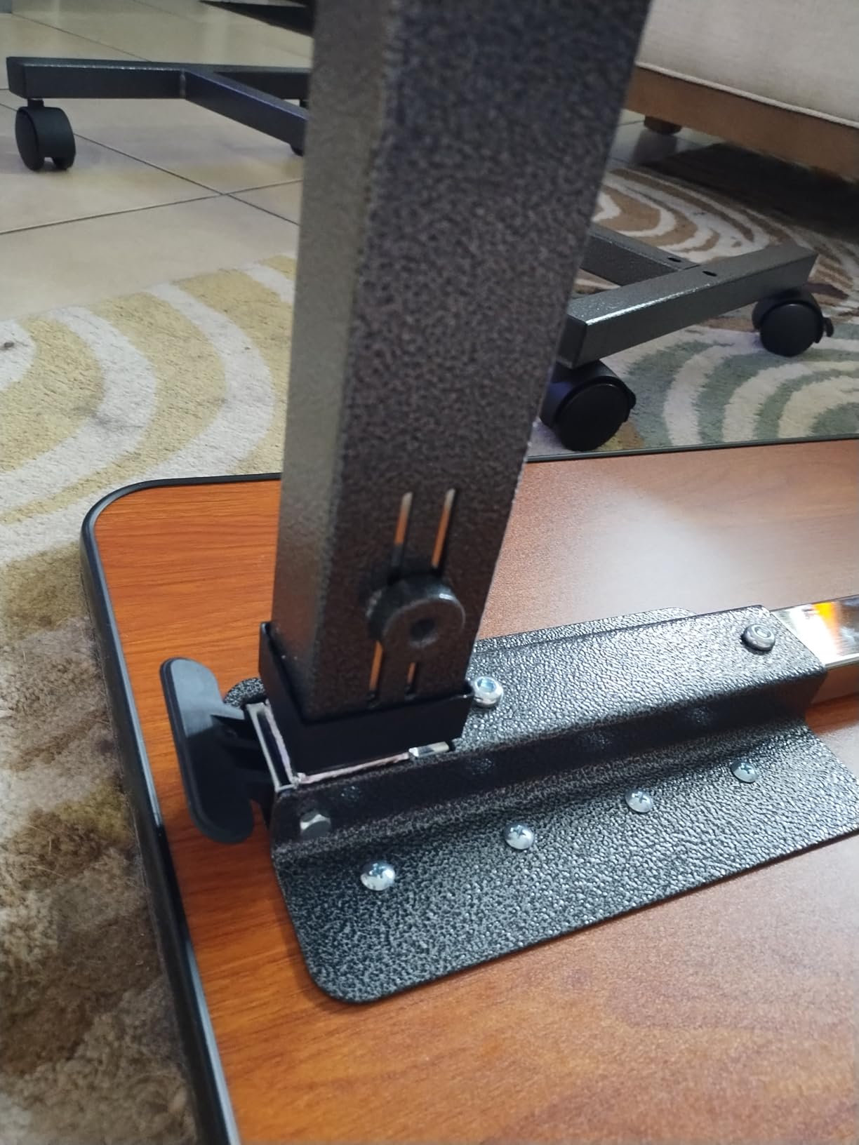 Medical king Adjustable Overbed Bedside Table with Wheels Bed Desk Over Bed with Wheels Hospital Table for Hospital and Home Use customer photo 1