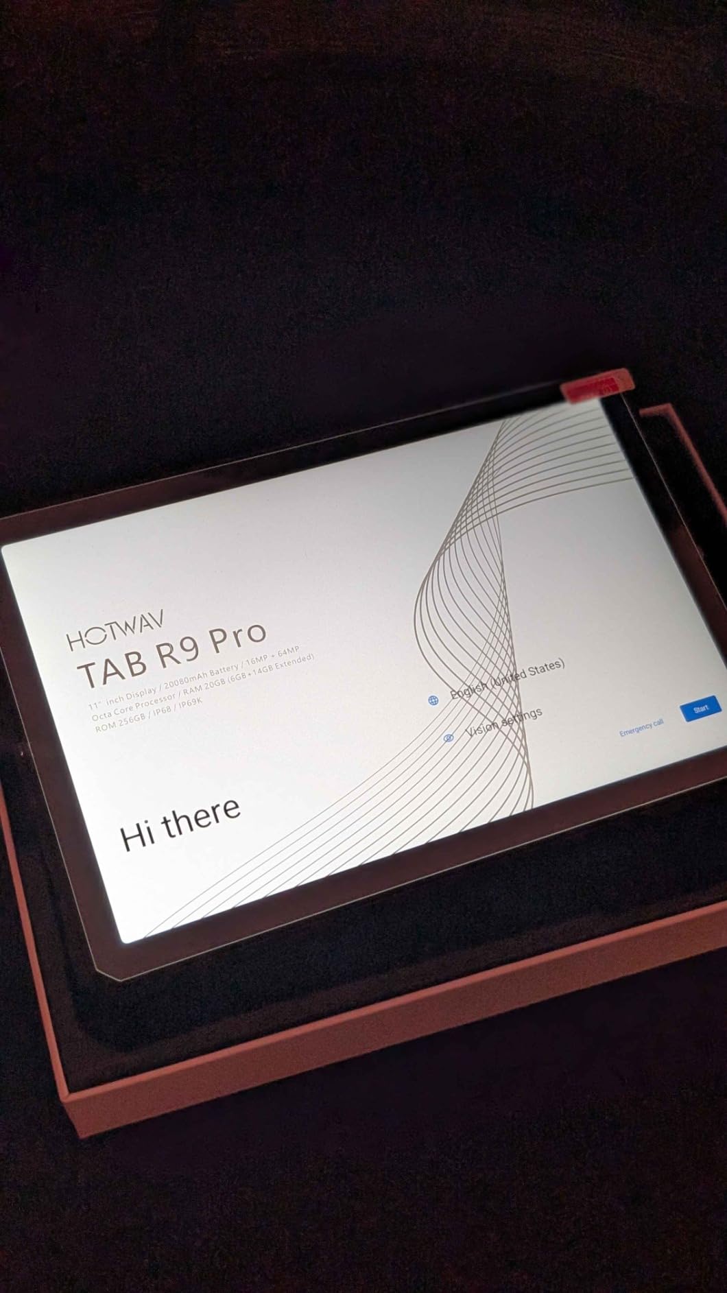 HOTWAV R9 Pro Rugged Tablet Android 14-2K 11'' 20080mAh Waterproof Tablet | 20GB+256GB/2TB SD Outdoor Tablet, 64MP+16MP Camera IP68&IP69K/Dual SIM 4G/WiFi 5/Face ID, GPS/OTG/Camping Lanten/Field Work customer photo 2