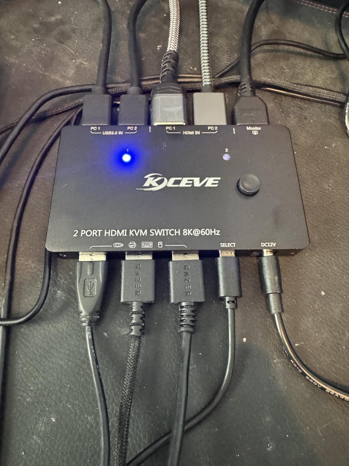 10 Port 8 Port HDMI KVM Switch 4K@60Hz EDID Simulation, USB3.0 KVM Switch HDMI for 10 Computers Share 1 Monitor and 4 USB Devices, KVM Switches with Audio RS232 Wired Remote 12V Power and USB Cable customer photo 1