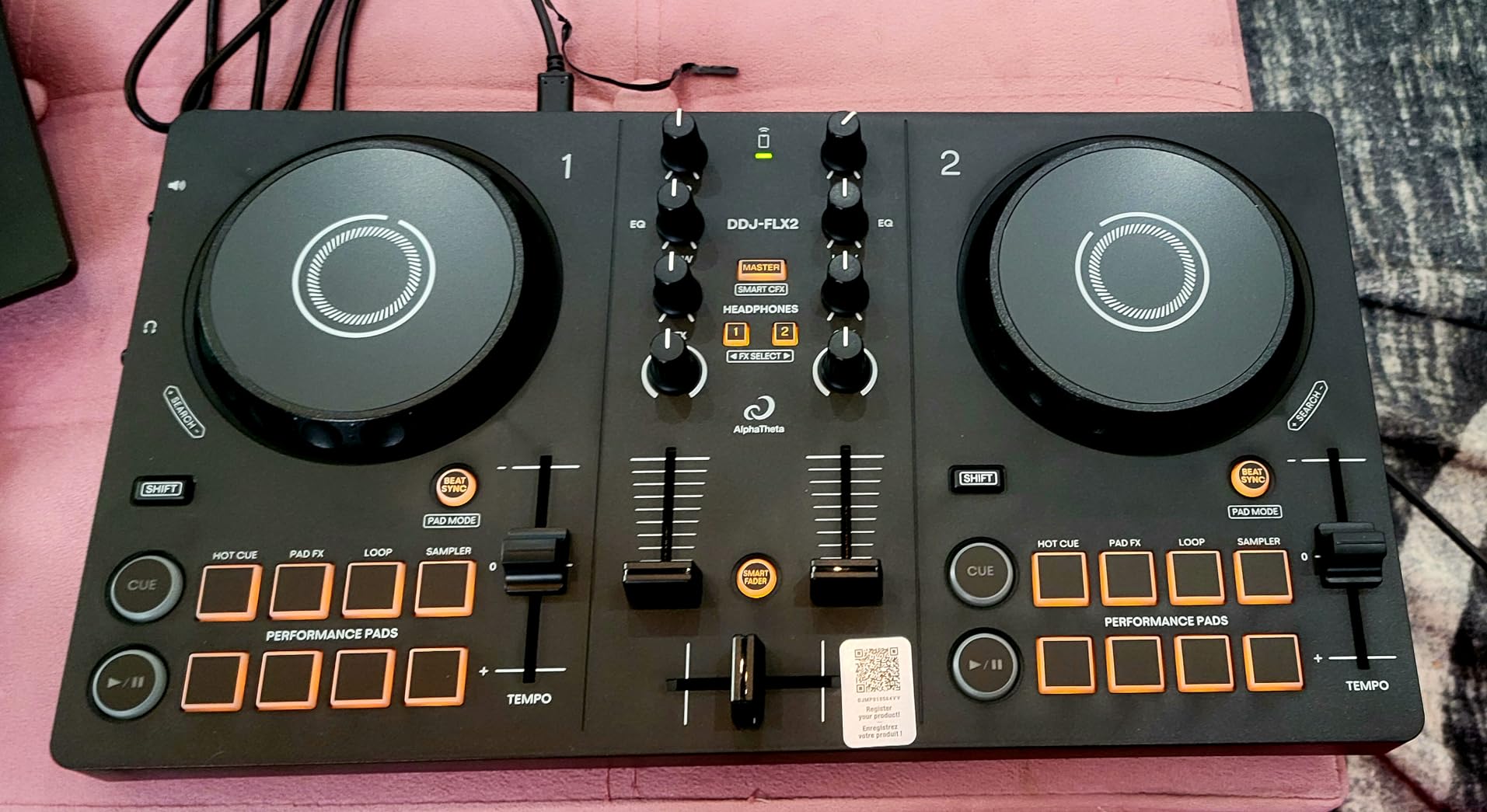 AlphaTheta DDJ-FLX2 Compact 2-Channel DJ Controller, Smart Fader, USB-C customer photo 2