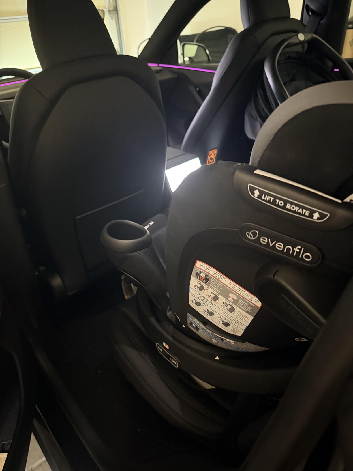 Evenflo Revolve360 Extend All-in-One Rotating Car Seat, Quick Clean Cover, Rear-Facing, Forward-Facing, Highback Booster, Infant to 12 Years, Rockland Green customer photo 2