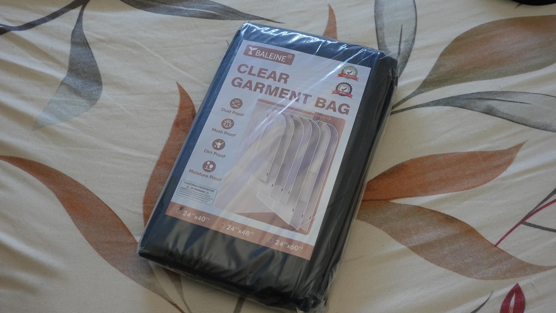 BALEINE 2PK Garment Bags for Hanging Clothes, 40