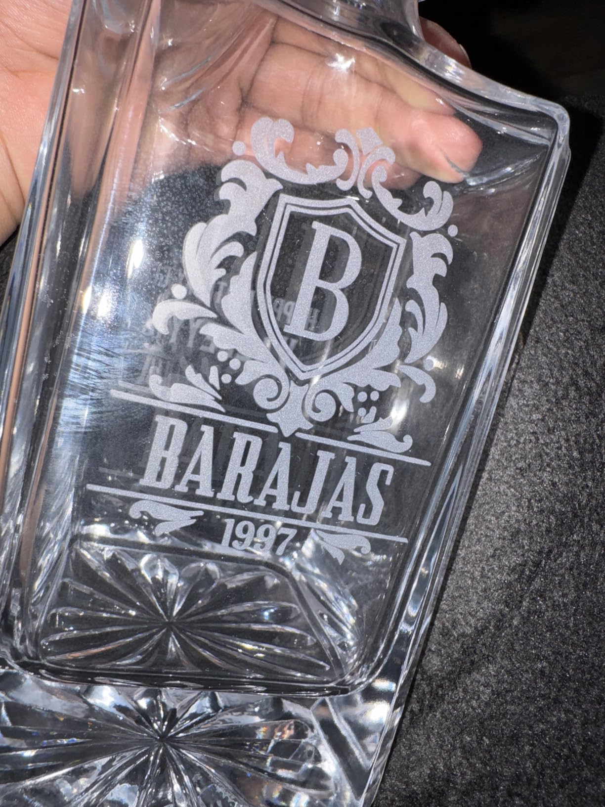 Personalized Whiskey Decanter Set with Wood Gift Box & 25oz Square Decanter customer photo 1