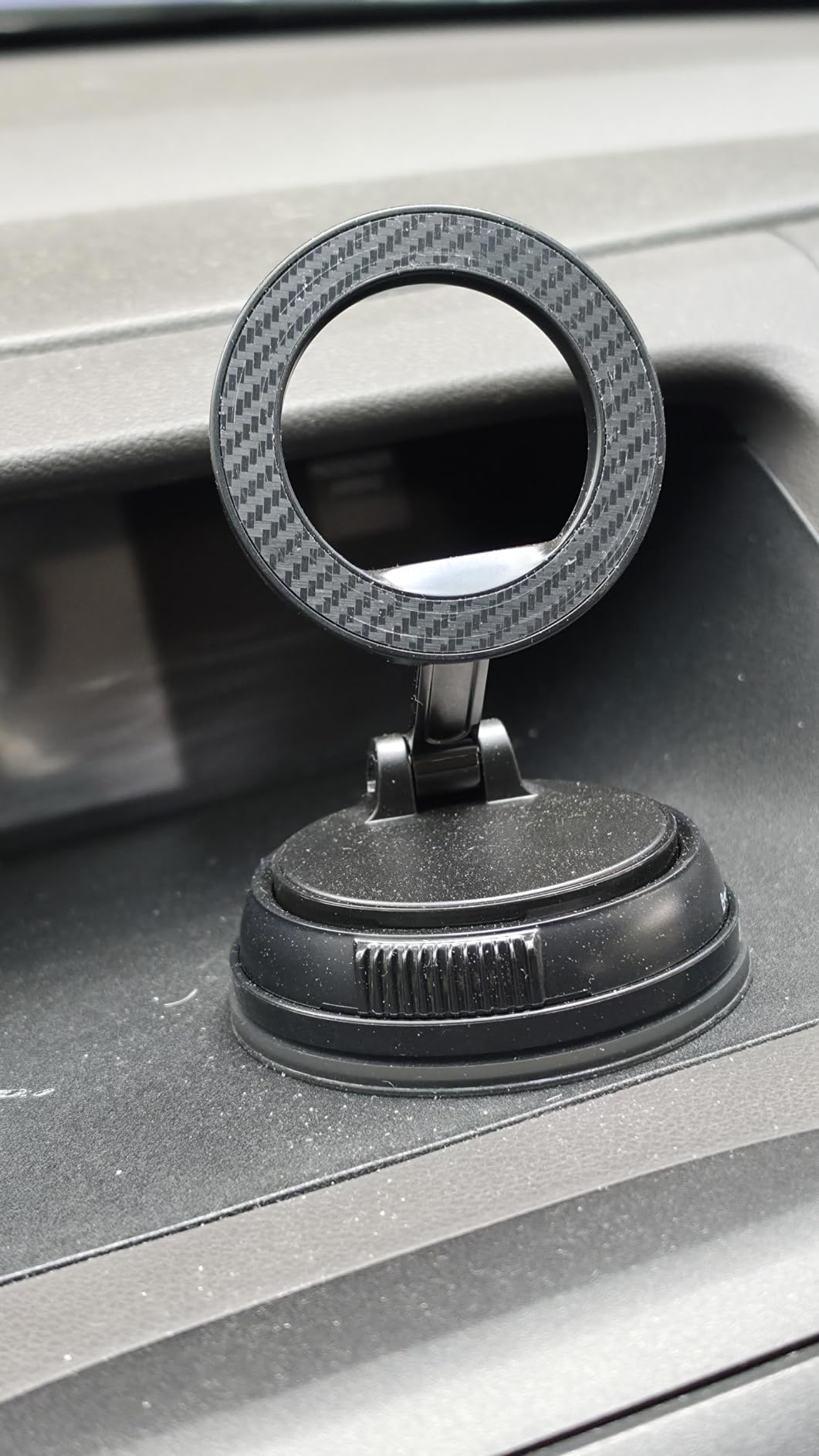 ANDERY Car Phone Holder for Magsafe [78+LBS Max Suction & 2400gf Magnetic] | 360° Adjustable Car Phone Mount, Phone Holders for Your Car for iPhone 17-12 Pro Max Air Plus (Carbon Fiber) customer photo 1