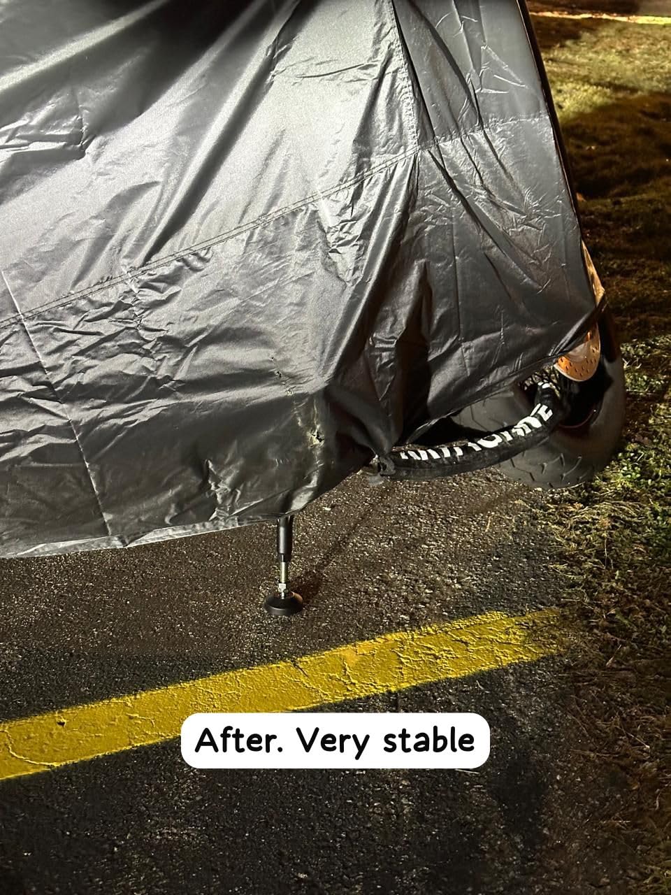 Kaedear Aluminum Motorcycle Wheel Roller Stand for Maintenance, KDR-ST1-BK customer photo 2