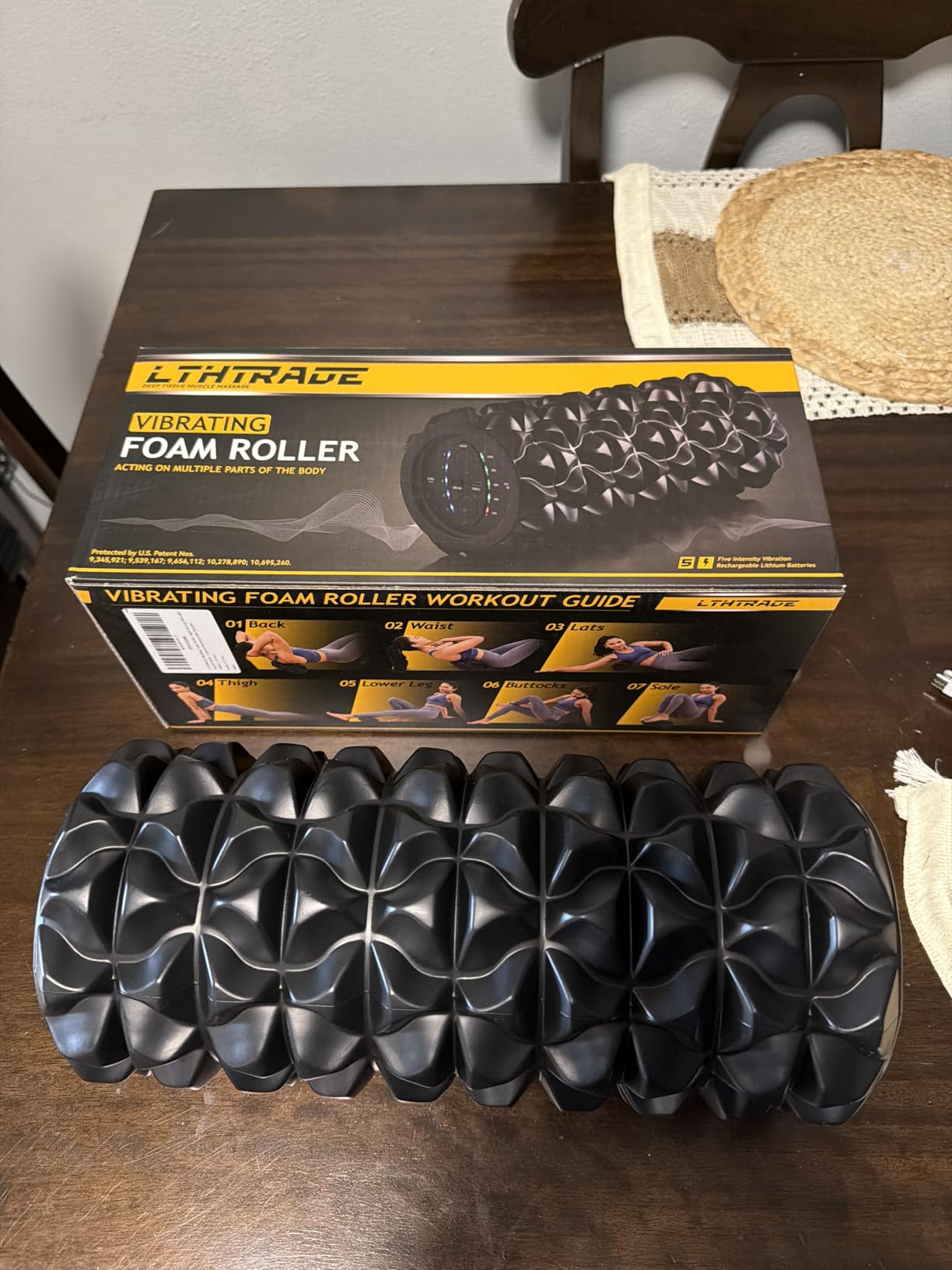 Vibrating Foam Roller, High Density Massage Roller for Back Pain Relief & Muscle Recovery and Physical Therapy, 5-Speed Rechargeable Exercise Roller, 2 Modes customer photo 2