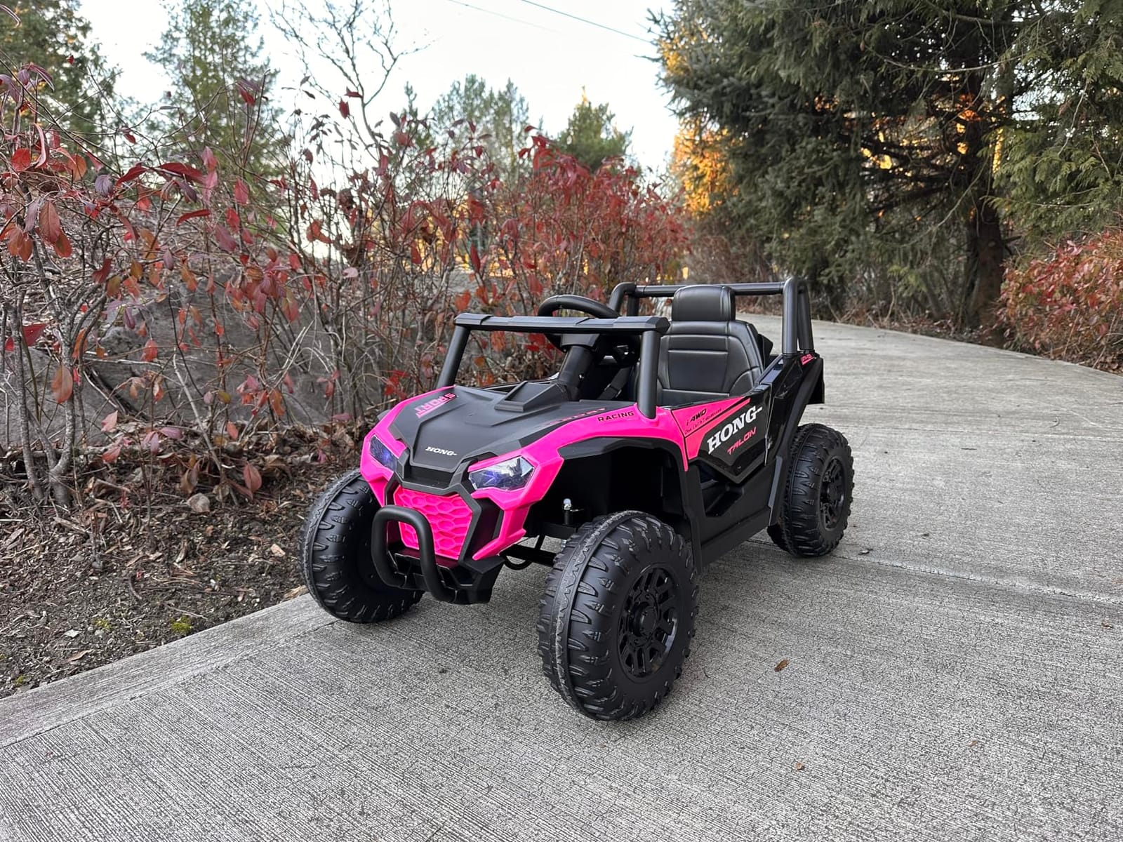 12V Electric Car for Kids, Ride on Toys with Remote Control, Toddlers UTV | LED Headlights, Bluetooth, Music, Electric Vehicles with Spring Suspension for Boys & Girls 3+ Years Old, Blue customer photo 1