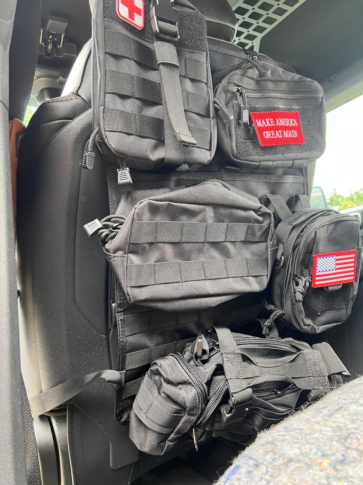 Tactical Car Seat Back Organizer, Tactical Molle Seat Back Organizer with 6 Detachable Molle Pouch, Universal Fits for Car Truck Jeep Vehicle customer photo 2