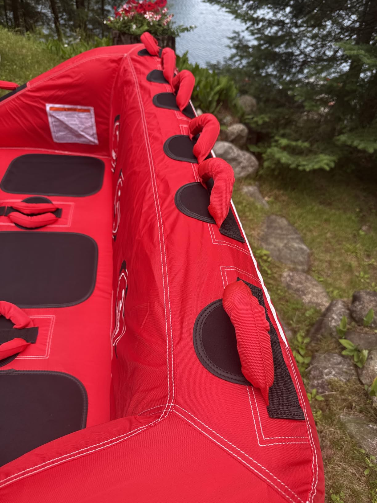 ZOOMBROS Towable Tubes for Boating 2-3 Person, Front/Back Tow Points Sofa Style Boat Tubes and Towables, Holds 340-510 lbs Large Capacity, Premium Nylon Cover for Adults customer photo 2