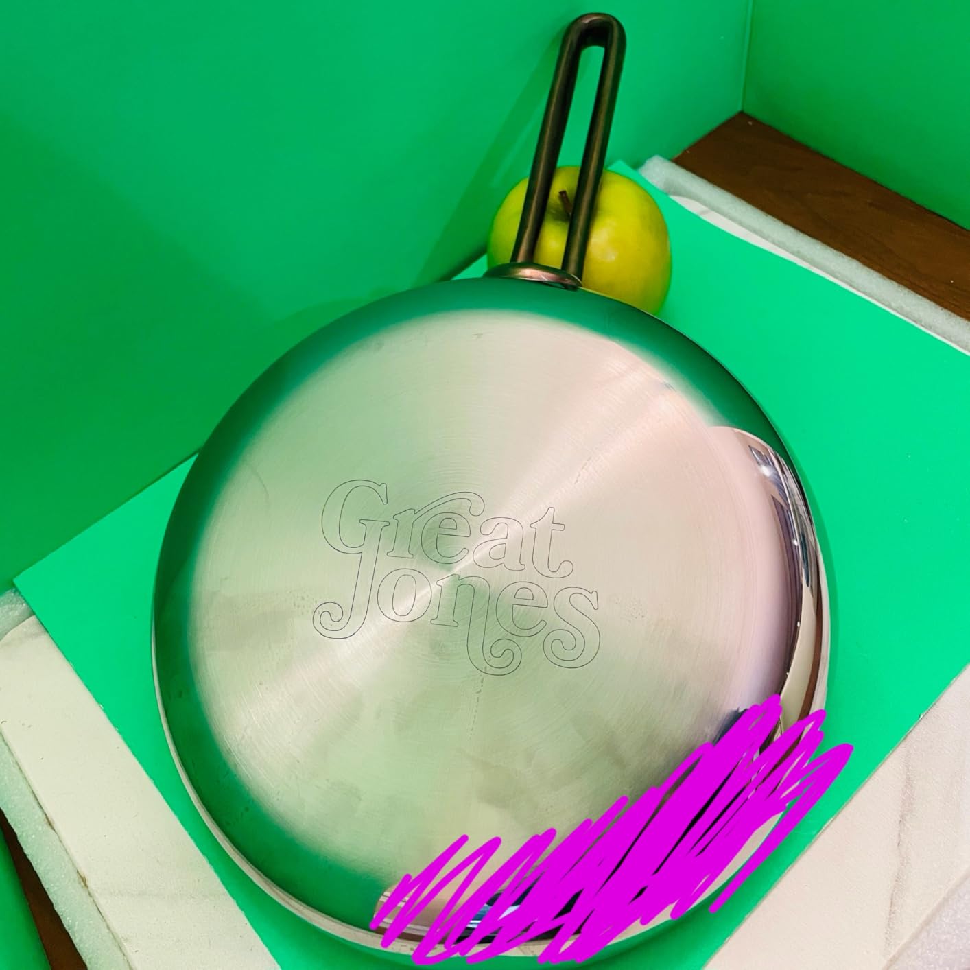 Great Jones 10.25 Inch Large Nonstick & Non Toxic Frying Pan | Made with Nontoxic Ceramic Coating, PTFE & PFOA-Free | Welded Handle, Induction & Oven Safe | Dishwasher Friendly customer photo 1
