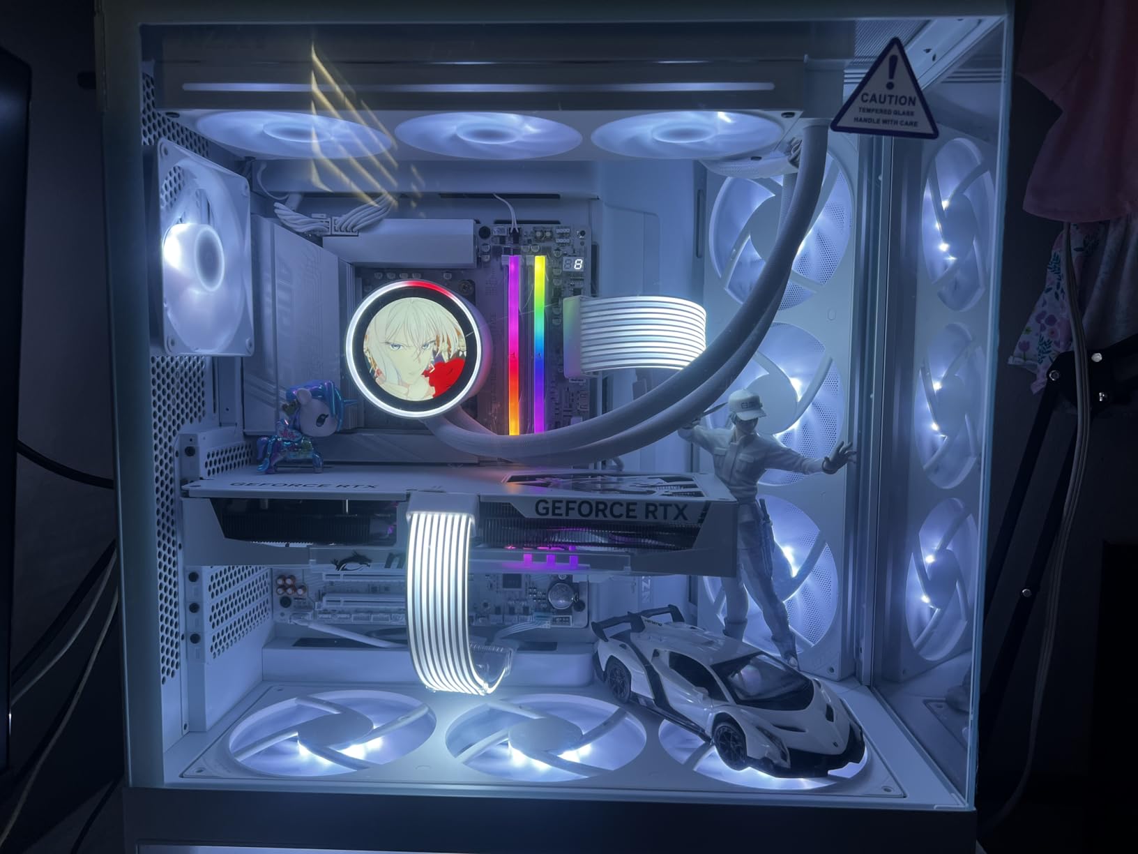NZXT H9 Flow RGB+ - Dual-Chamber ATX PC Case - Black | Flagship dual-chamber case with 7 RGB fans and NZXT Control Hub pre-installed. Fully synced RGB from day one via CAM. customer photo 1
