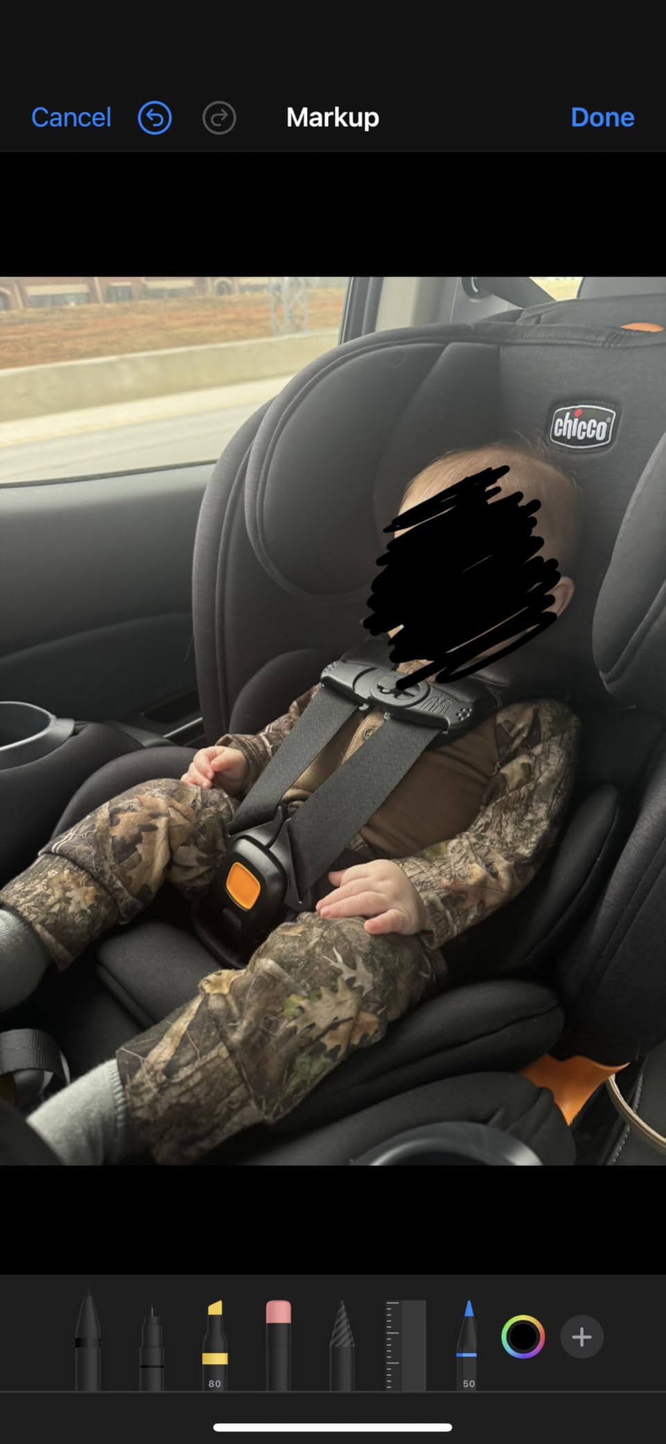 Chicco OneFit LX All-in-One Convertible Booster Car Seat, 5-100 lbs, Lupine/Purple, ClearTex flame retardant-free, GREENGUARD Gold, LeverLock install, ASIP customer photo 2