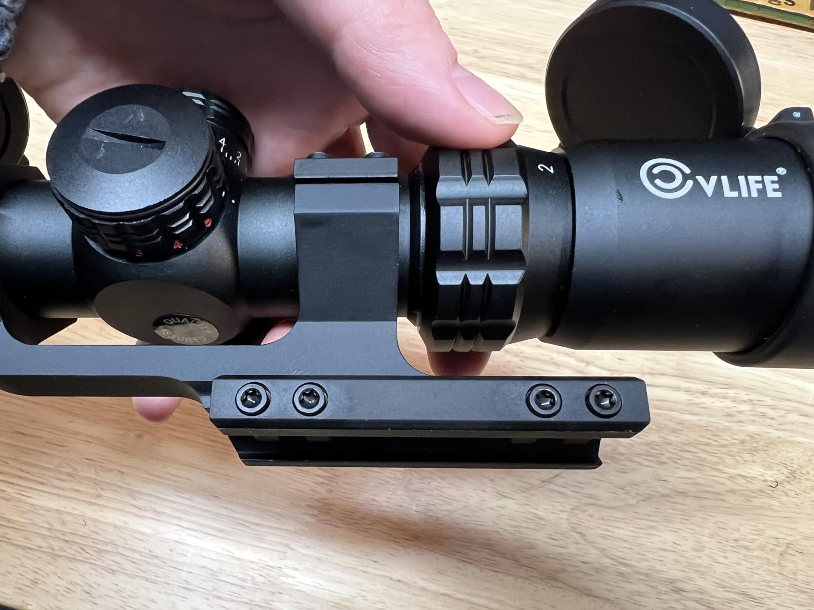CVLIFE 2-10x32 MPVO AO Rifle Scope with Locking Turret, 5 Levels Red & Green Illumination Reticle, Parallax Adjustment, Second Focal Plane Scopes with 30mm Offset Scope Mount customer photo 1
