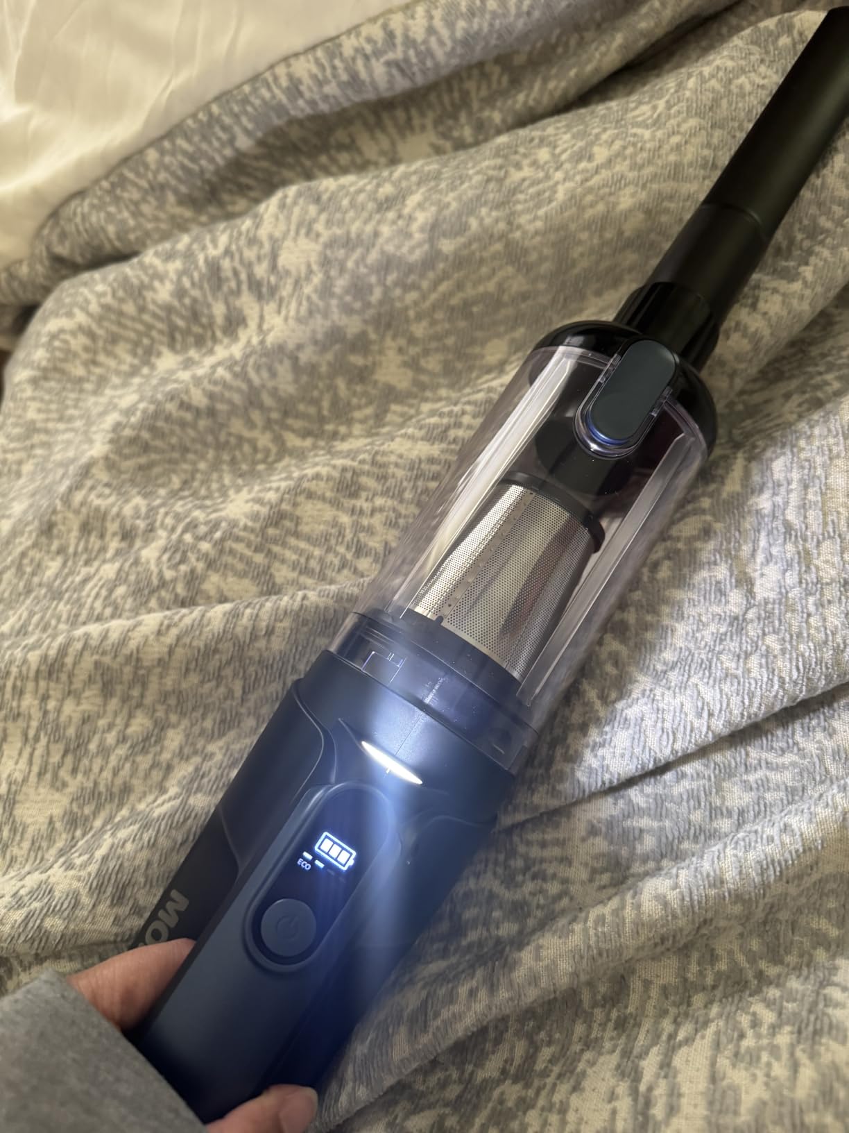 MONOZEL Car Vacuum Portable Cordless, 18000Pa 2 in 1 Vacuum Cleaner & Air Duster, 130W Brushless Motor Handheld Vacuum Cordless with 7800mAh Battery, LED Light, Multi-Nozzles customer photo 2