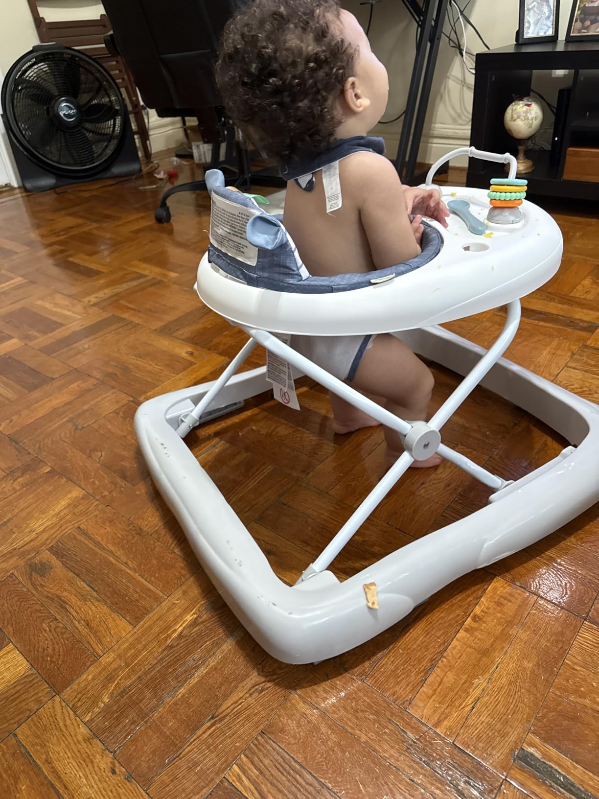 Ingenuity Smooth Strides Activity Baby Walker - Chambray, Developmental Walker, 3 Adjustable Heights, Toys Included, 6M-12M customer photo 1
