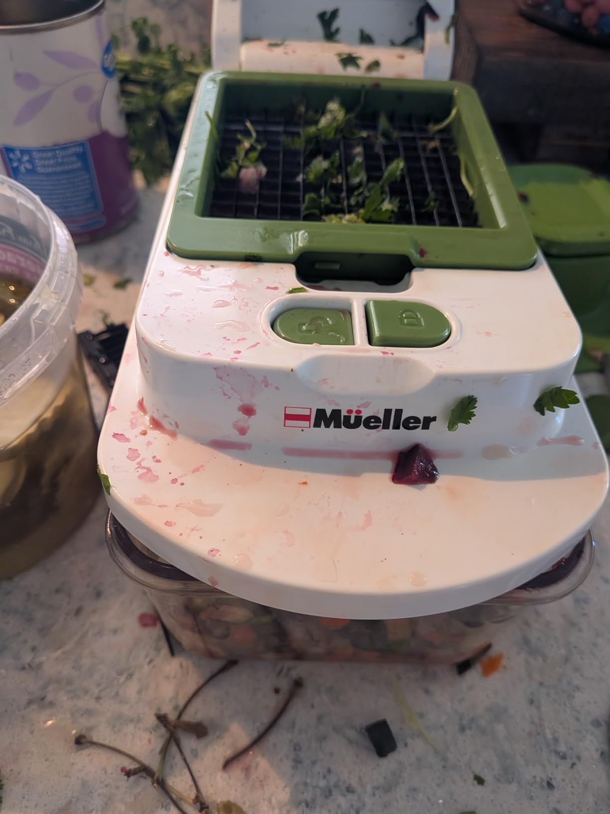 MUELLER HOME Pro-Series 10-in-1, 8 Vegetable Chopper & Mandoline Slicer | Food-Prep Tool, Fruit Cutter, Dicer, Veggie Chopper with Container, Kitchen Essentials, House Warming Gifts New Home, Black customer photo 2