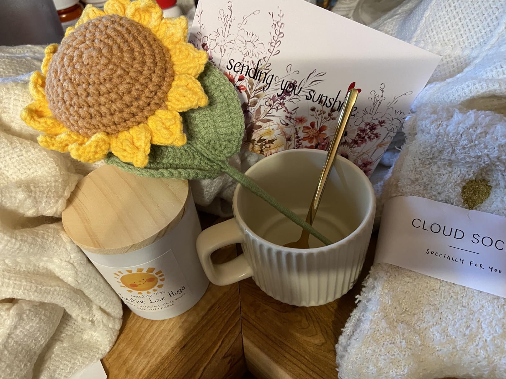 Anforsun Sending Sunshine Sunflower Care Package Gift Basket for Best Friend customer photo 2