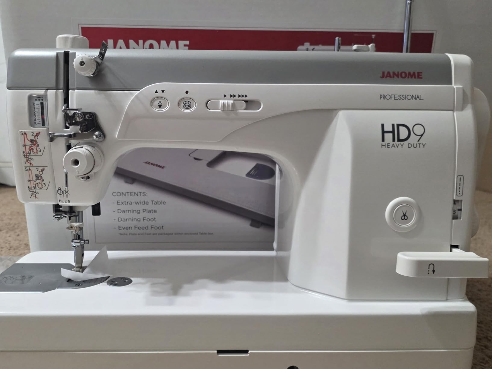 Janome HD9 Heavy Duty High Speed Sewing Machine, Extra Large Bobbin, Bonus Bundle customer photo 1