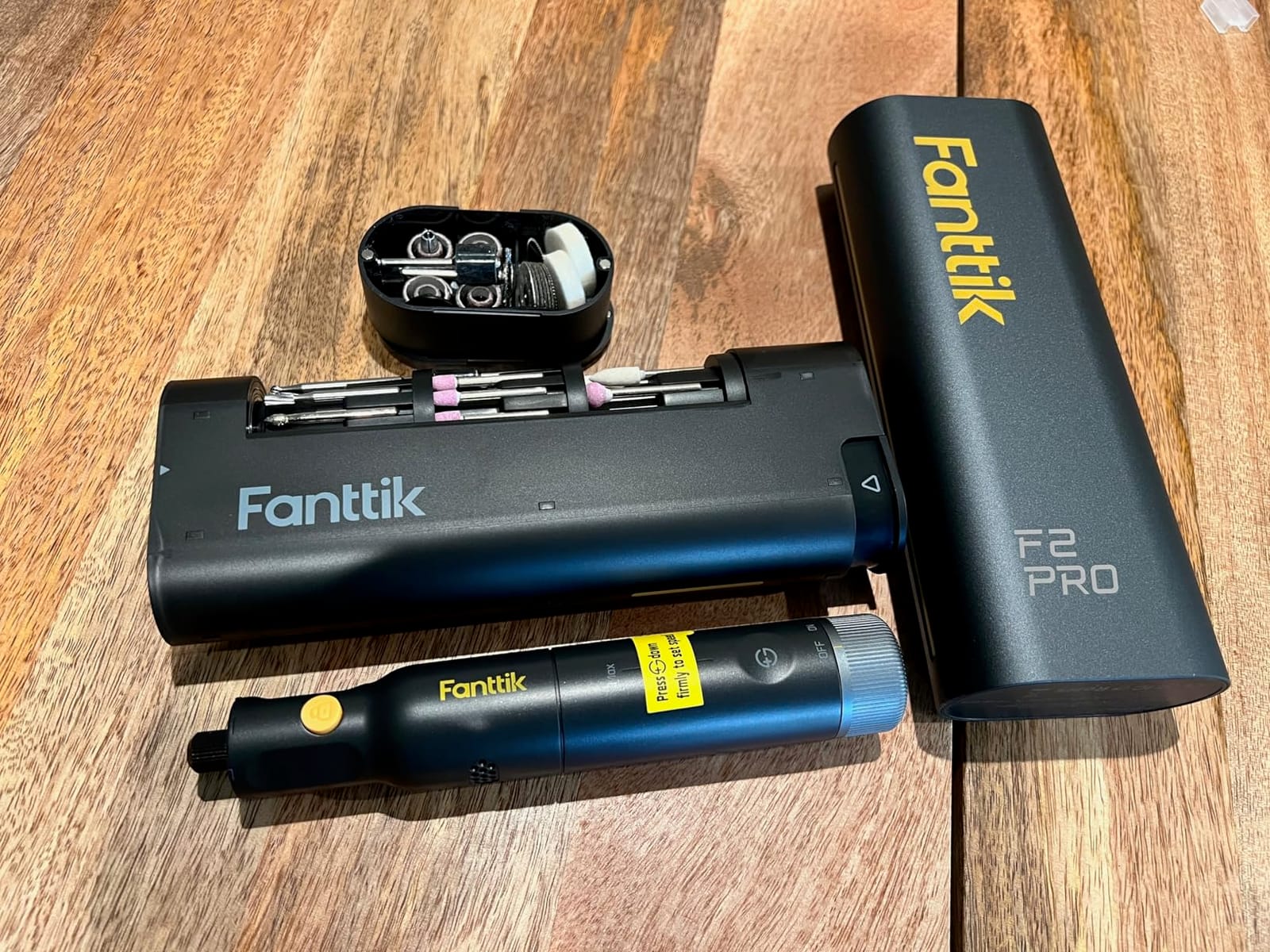 Fanttik F2 PRO Cordless Rotary Tool Kit with Strong Magnetic Motor 5 Speed | Revostor Hub, 5 Speed, 25000 RPM, 55 Accessories, for 3D Printed Sanding, Polishing, Drilling, Carving, Cutting DIY Crafts customer photo 2