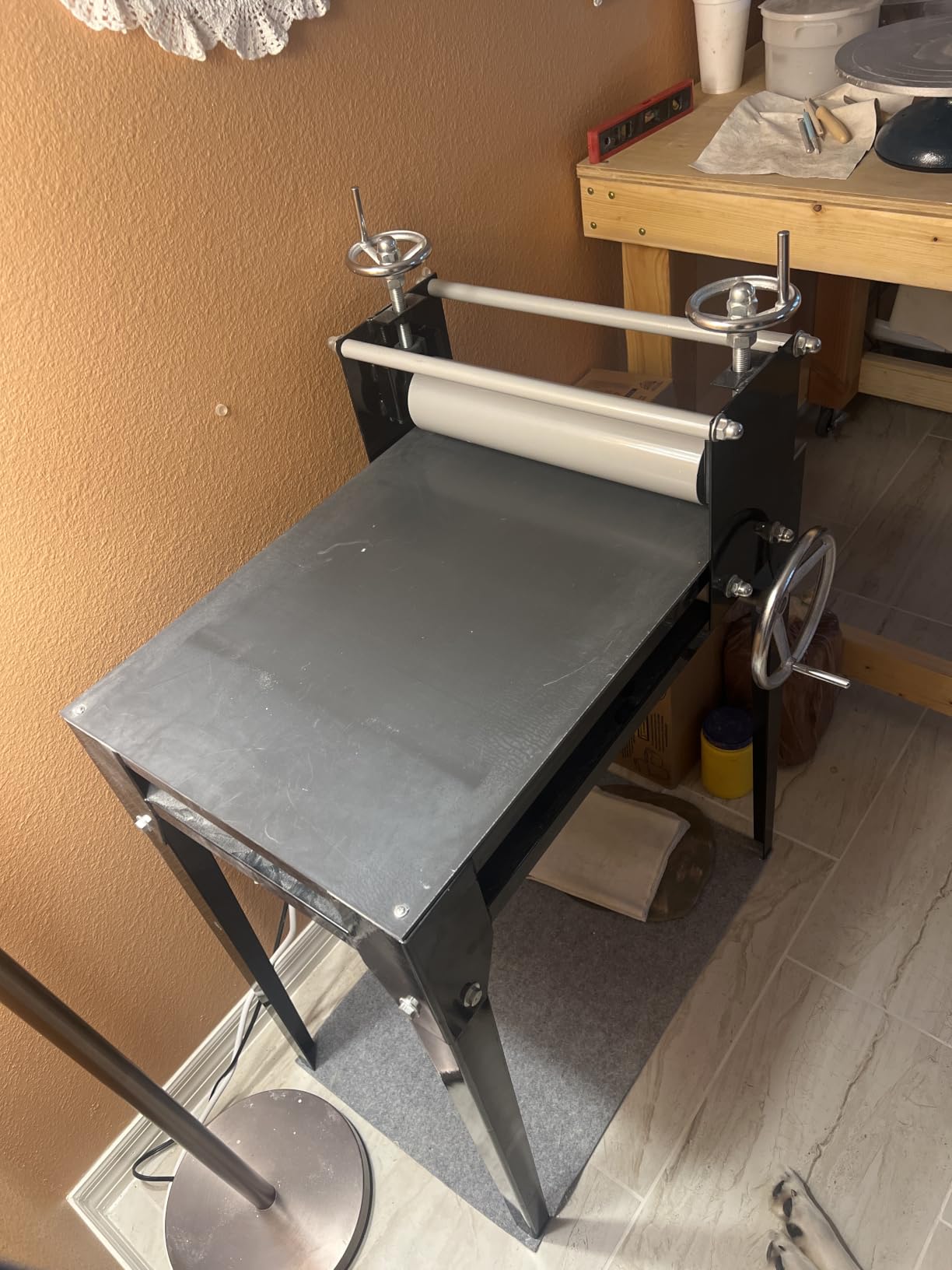 JARYANNIX Manual Clay Plate Machine Slab Roller Pottery Making Machine customer photo 1