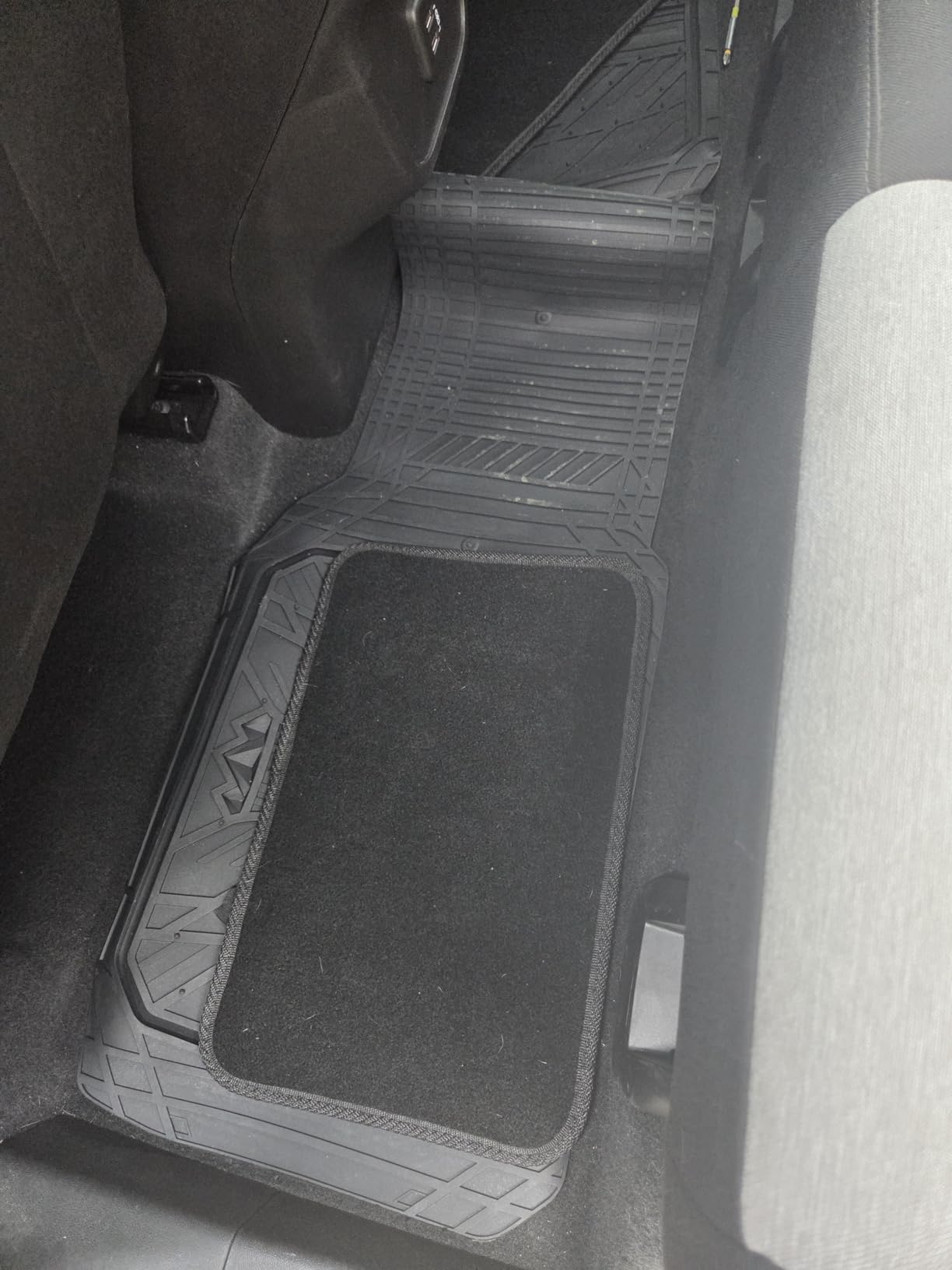 CAR PASS Heavy Rubber Car Floor Mats, Deep Waterproof Car Mats All Weather, Universal Trim-to Fit Automotive Floor Mats for Car SUV Truck Van, Durable Floor Liners Solid Black customer photo 2