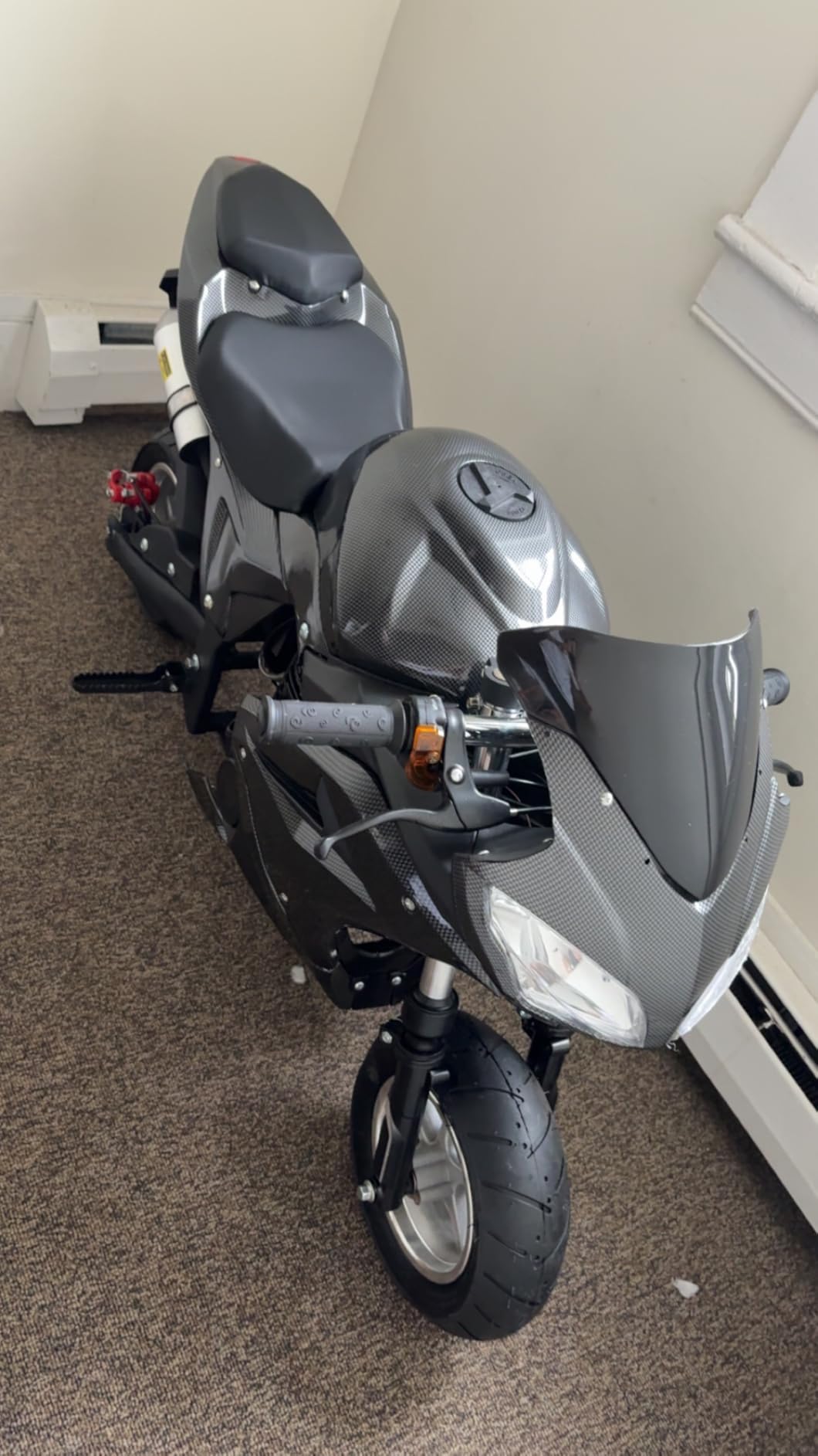 50CC Mini Motorcycle for Adults [Mini Size], 4-Stroke Pocket Bike | Mini Dirt Bike, Miniature Kid Dirt Bike, Up to 30MPH, Trail Mini Pocket Rocket Bike Max Load 400Lbs Black customer photo 2
