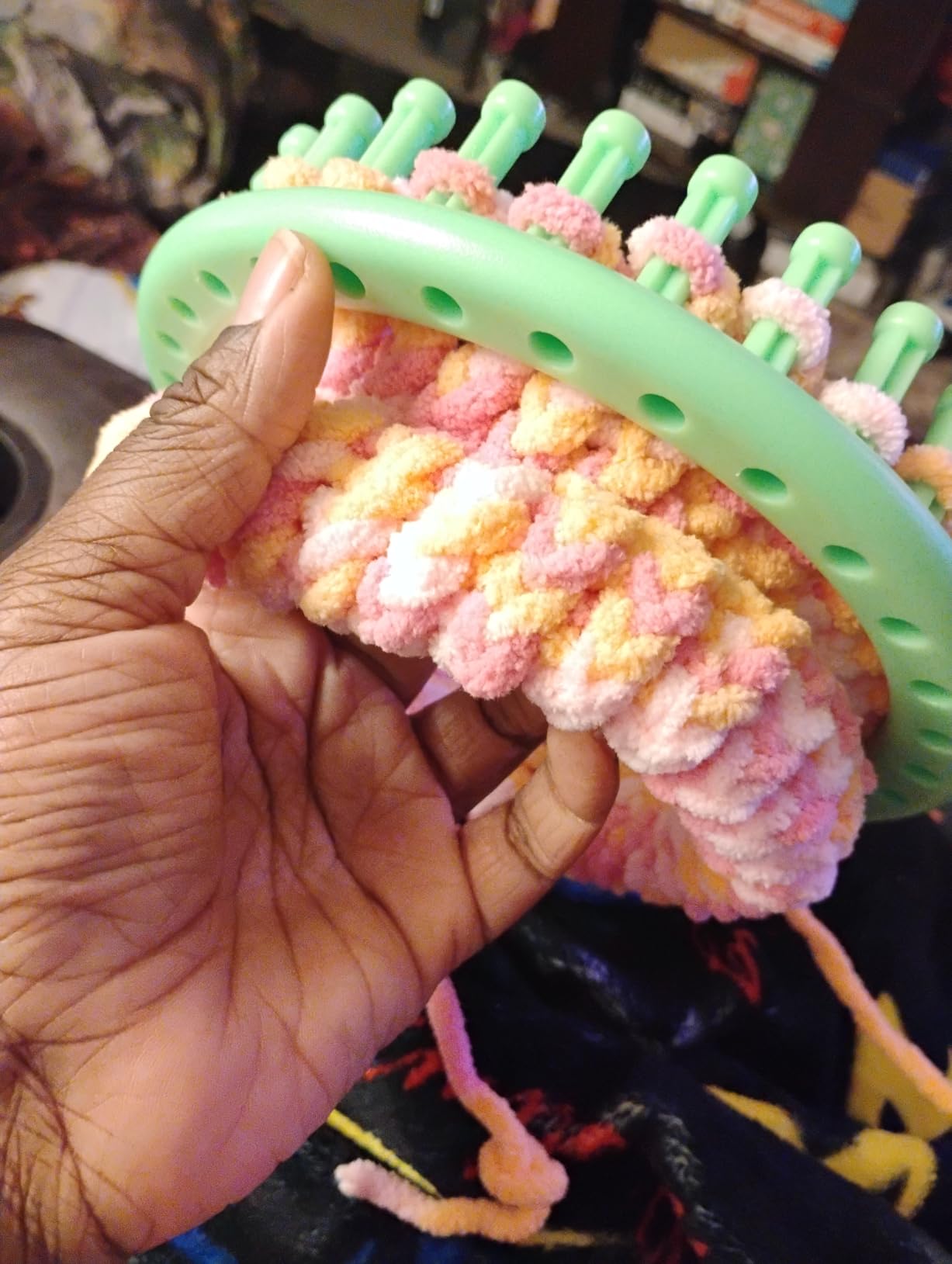 READAEER Knitting Loom Kit with Pompom Maker, Round Knitting Loom for Hat, Rectangular for Blanket Scarf Shawl, Knitting Loom Kit for Beginner customer photo 1