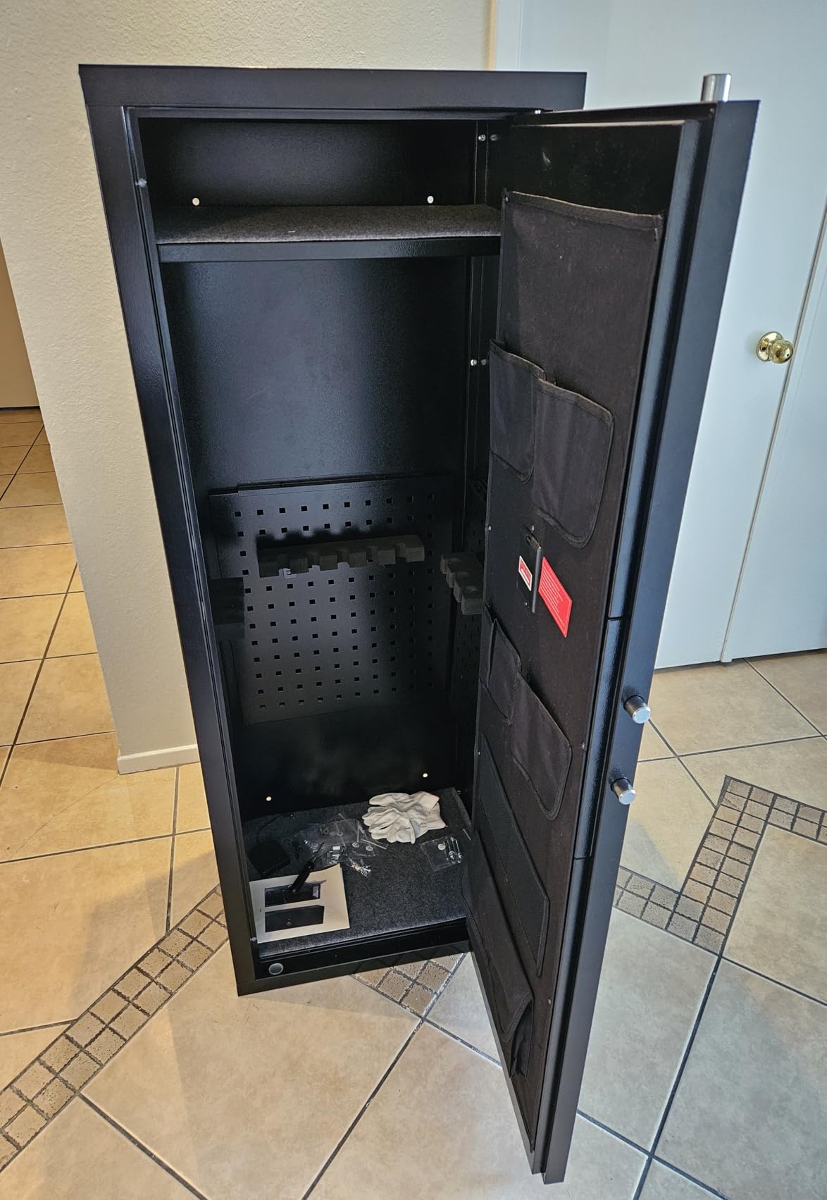 12-15 Gun Safe, Large Gun Safe for Rifles and Pistols, Quick Access Rifle Safe with 3 Removable Gun Racks and 4 Pistol Pockets, Digital Gun Cabinet with Dual Alarm and Sleep Mode customer photo 2