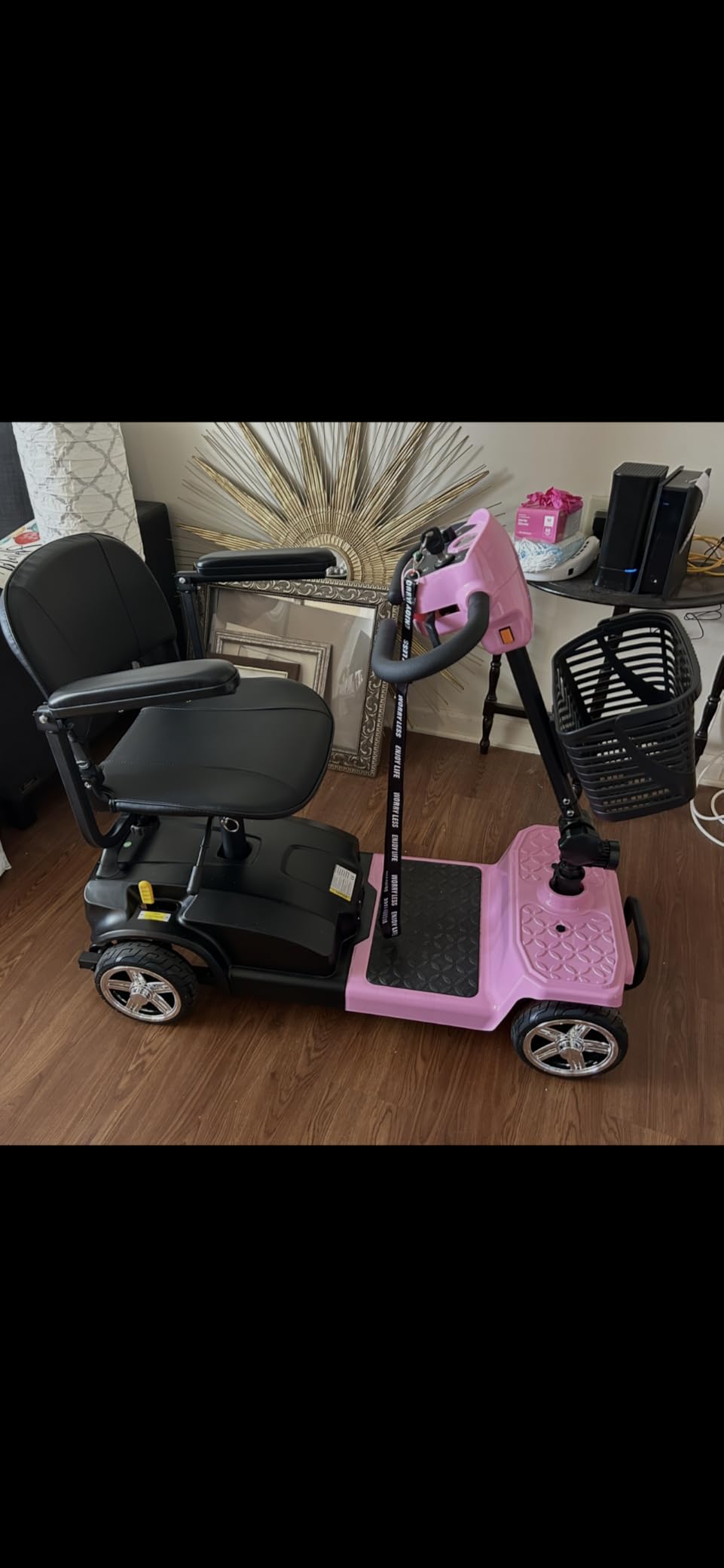 Mobility Scooter for Seniors & Adults, 4 Wheel Foldable Scooter | Powered Mobility Scooters With Removable Lithium Battery, 20/35/45 Miles Range, Dual Baskets for Storage, GPS Tracker customer photo 2