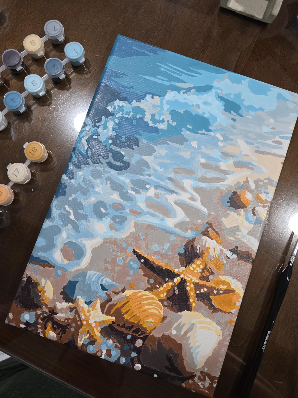 4 Pack Beach Paint by Numbers for Adults with Framed Canvas - Wooden Easel customer photo 1
