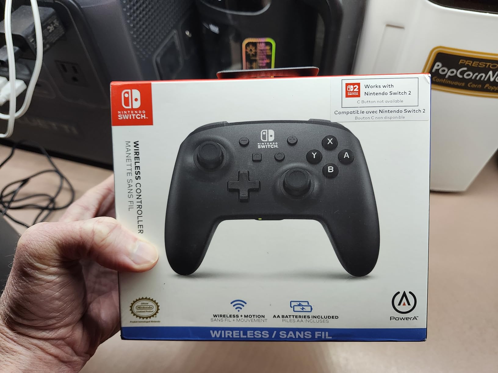 PowerA Wireless Controller for Nintendo Switch/Switch Lite/Switch-OLED Model, Switch 2, Jet Black, Bluetooth, Motion Controls, Advanced Gaming Buttons, Officially Licensed customer photo 1
