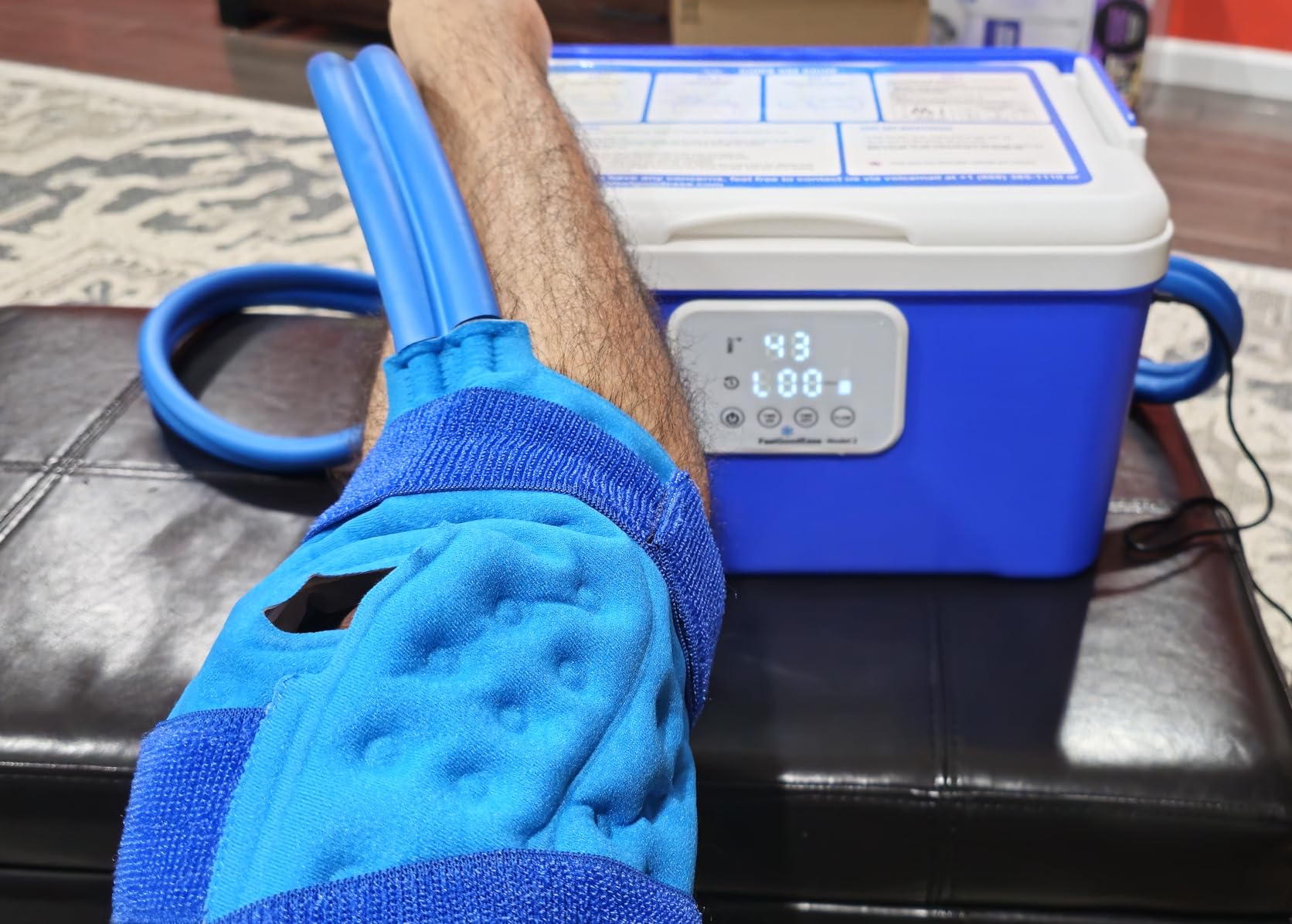 Ice Machine for Knee After Surgery - Game Ready Ice Therapy System with 12QT Cooler, 4 Flow Speeds, Quiet Operation & Adjustable Timing - Cold Therapy Machine for Knee Replacement & Pain Relief customer photo 2