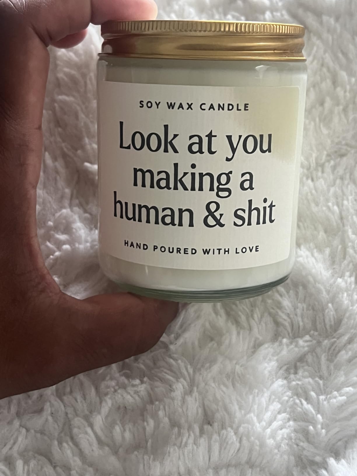 Funny New Mom Gifts, Handmade Scented Lavender Candle for New Mom | Postpartum Gift for Mom After Birth, First Time Moms Mothers Day Gift, Soy Wax Candle, 7 Oz customer photo 2