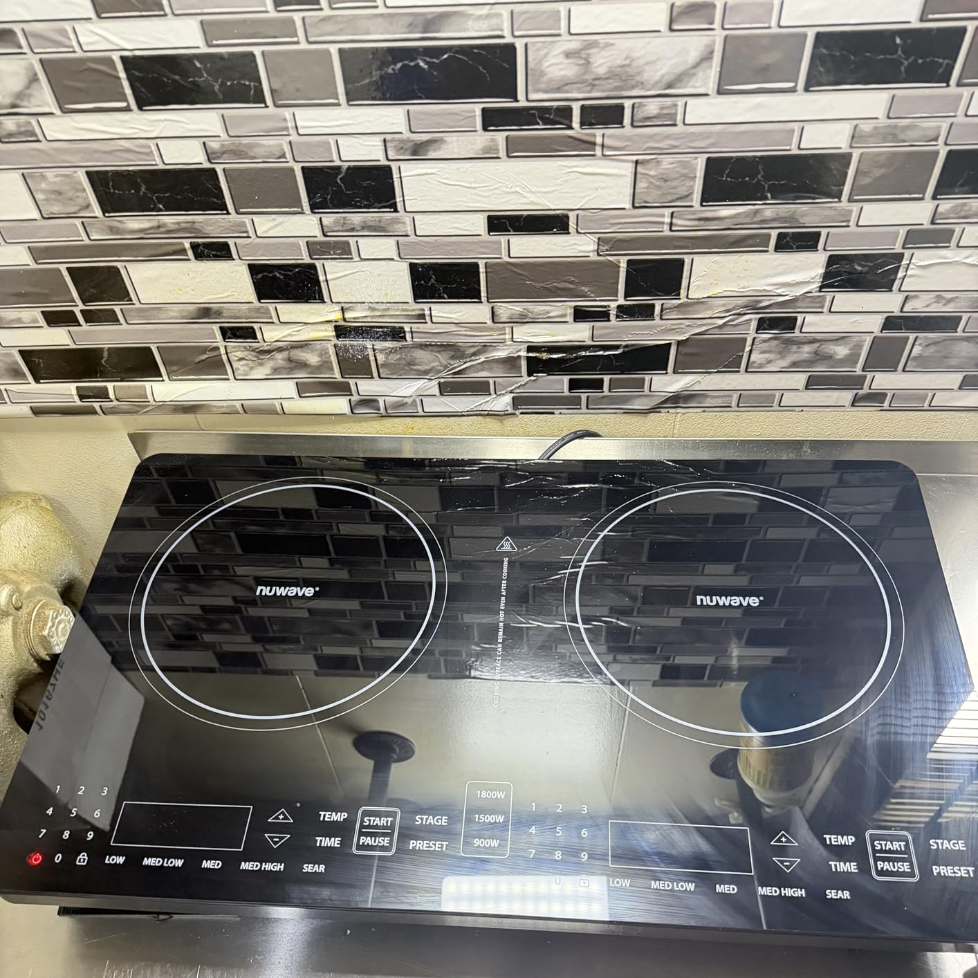 Nuwave Double Pro Cooktop Induction Countertop Burner, Portable, 50°F-575°F | 900/1500/1800W with Dynamic Watt Technology, 8