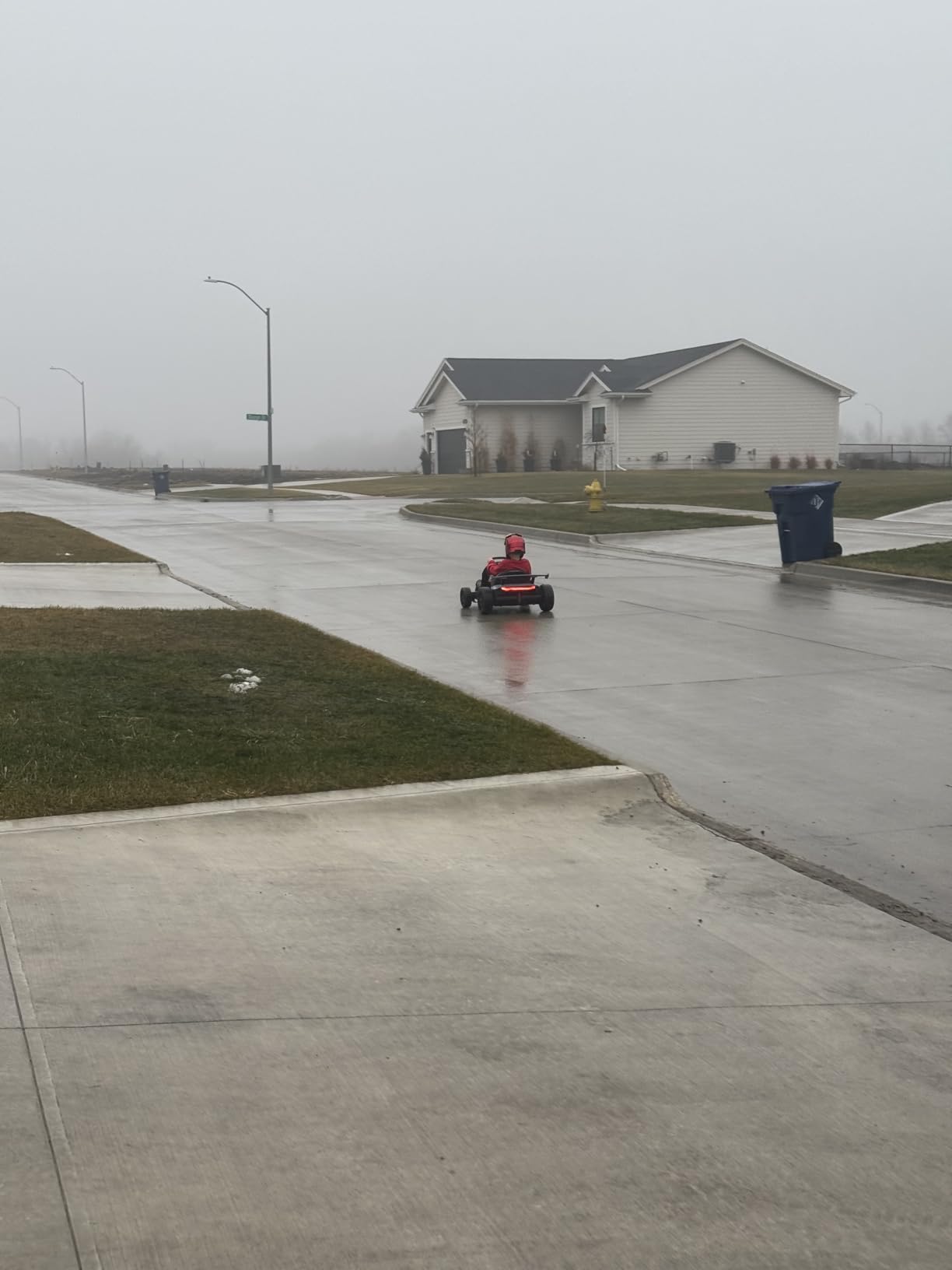 KerryYoo K61 Go Kart Electric Drift Kart with Length Adjustable Seat, 24V Outdoor Ride on Toy with 4 Speed Mode, Crazy Kart for Kids 6-12 Years Old, Fast 300W Motor, 8.5 MPH, Bluetooth - Blue customer photo 1