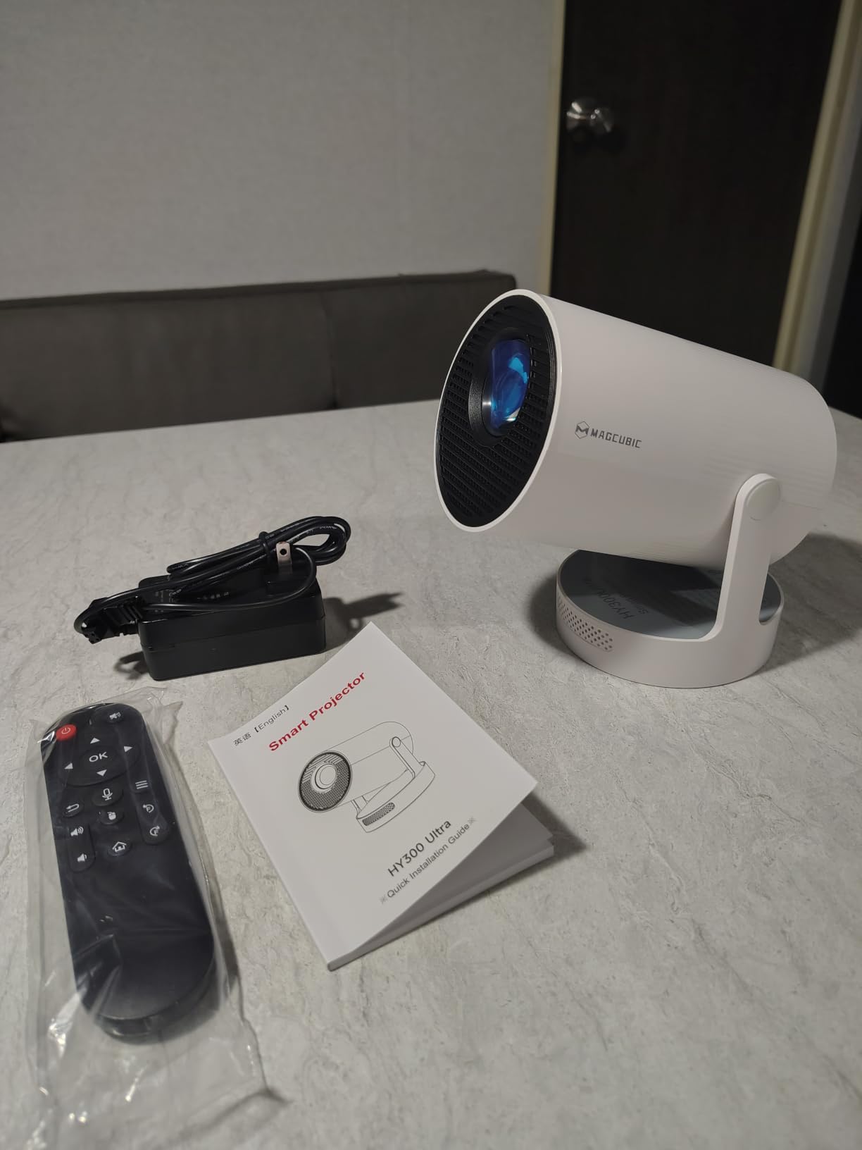 Magcubic Mini Projector with WiFi 6 and Bluetooth 5.4, Portable Projector 4K Support, 5W Soundbase Speaker, Auto Vertical Keystone 180°Rotatable Smart Proyector for Movie Home Outdoor customer photo 2