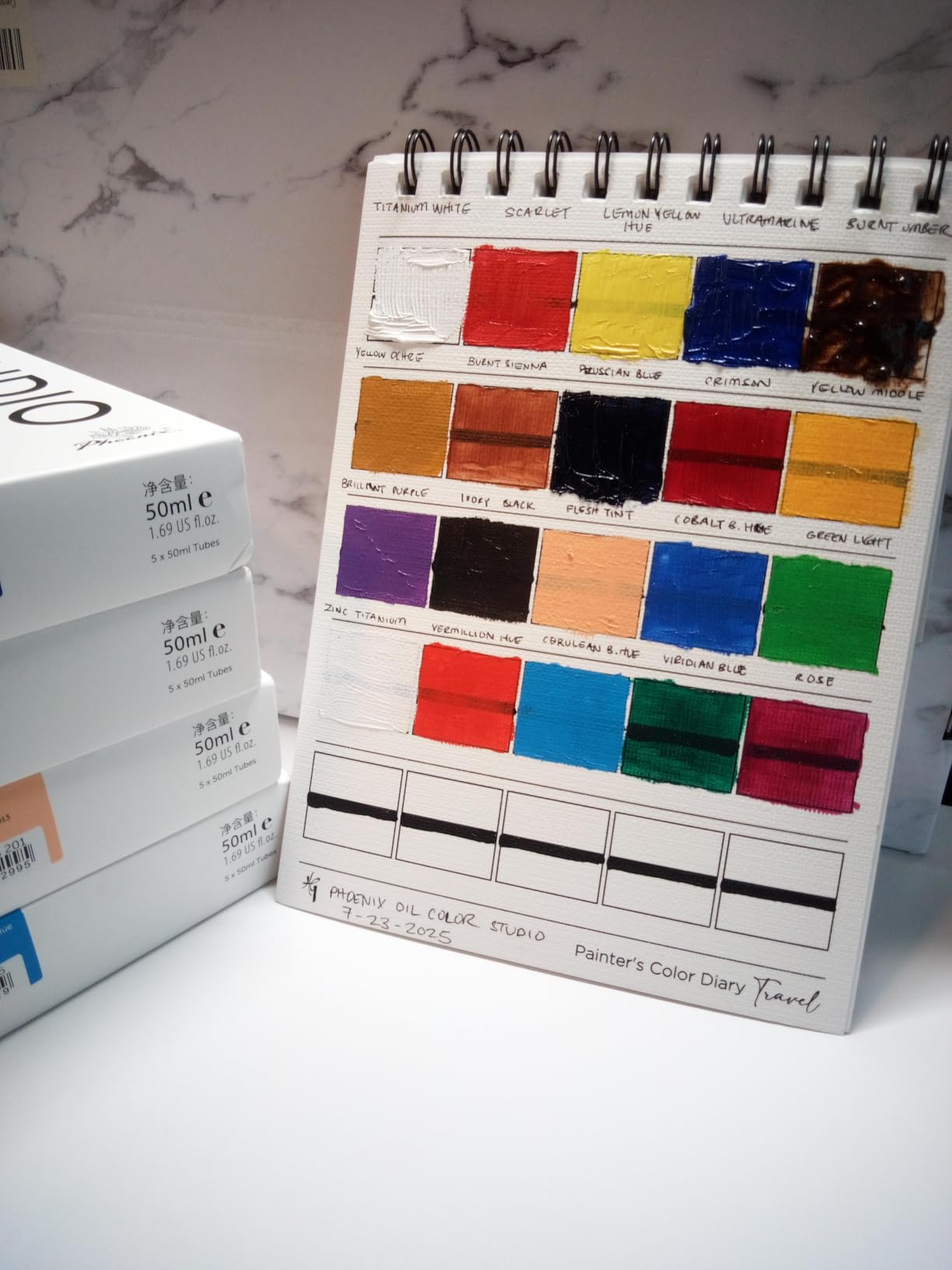 PHOENIX Studio Oil Paint Set - 20 Colors x 50ml / 1.69 Fl oz. - Professional Oil Based Art Paints for Painting, Gift for Oil Painter customer photo 1