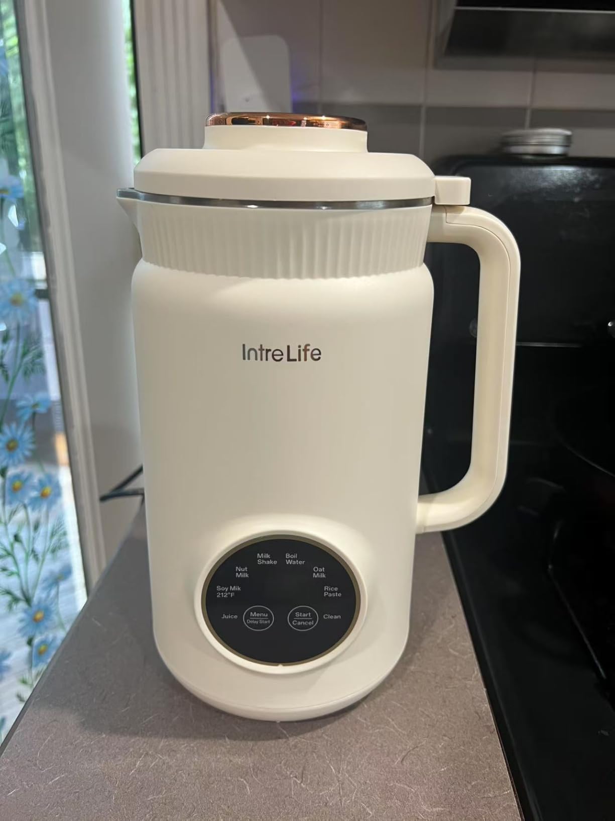 34 oz Nut Milk Maker Machine, 8 in 1 Soy Milk Maker with Nut Milk Bag, Plant Based Milk Maker for Almond, Oat, with Delay Start/Keep Warm/Self Cleaning, Cream customer photo 1