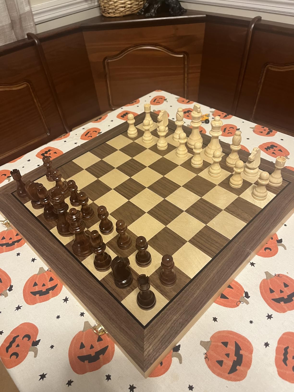 17 Inch Large Chess Set for Adults & Kids, Foldable Wooden Chess Board for Kids, Portable Magnetic Chessboard Game for Adults customer photo 2