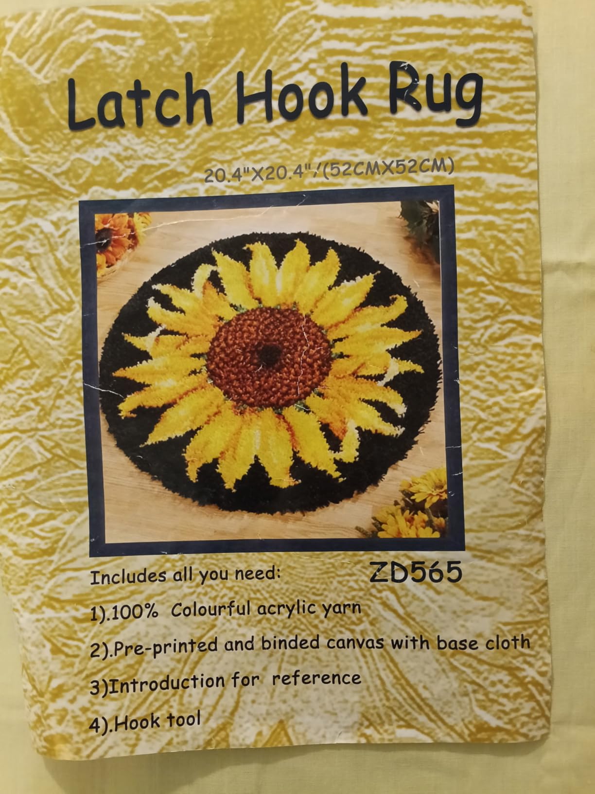 MIAOLLUN Hummingbird Flower Latch Hook Kits for Adults Beginner, DIY Bird Pre-Printed Canvas Rug Cushion Making Craft Embroidery Crochet Yarn Kit 52X38cm customer photo 2